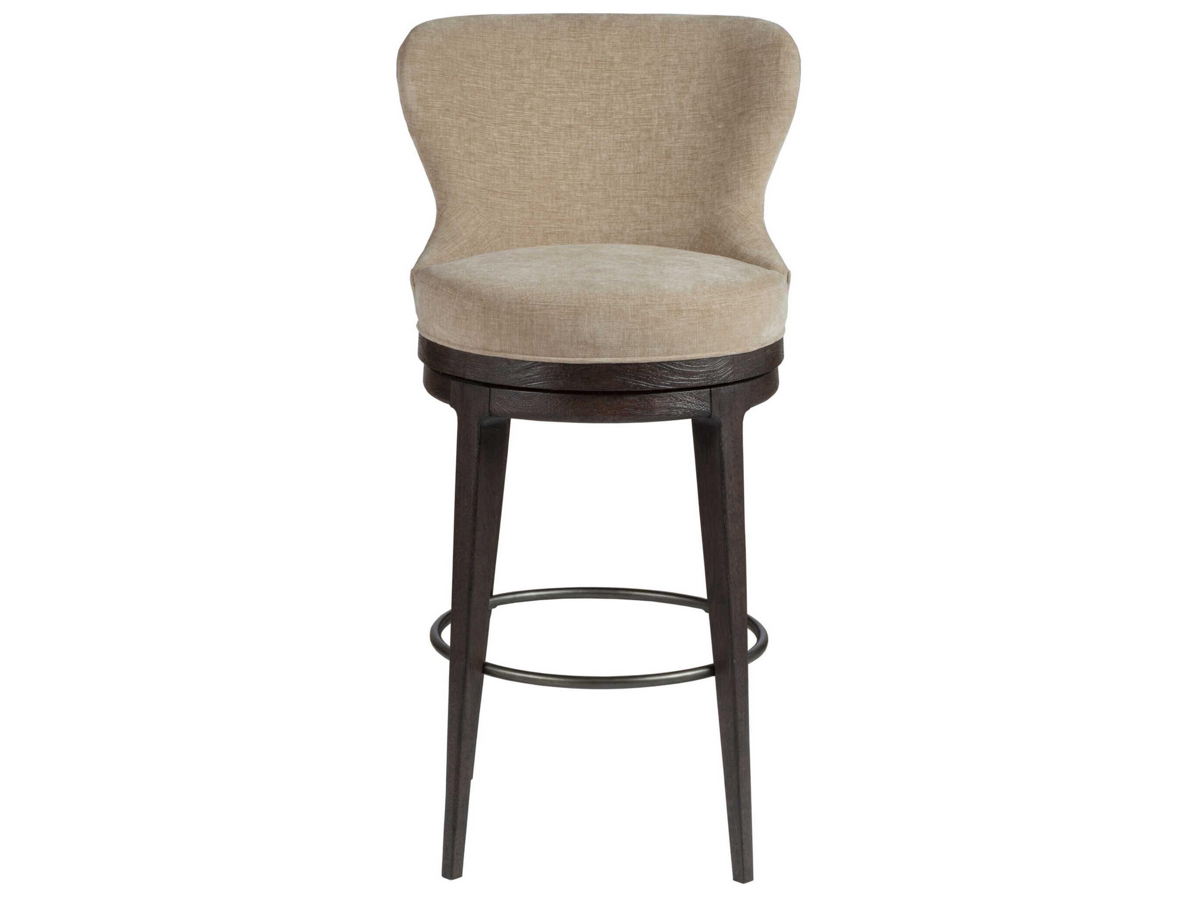 Artistica Willa Mocha Upholstered Swivel Bar Stool