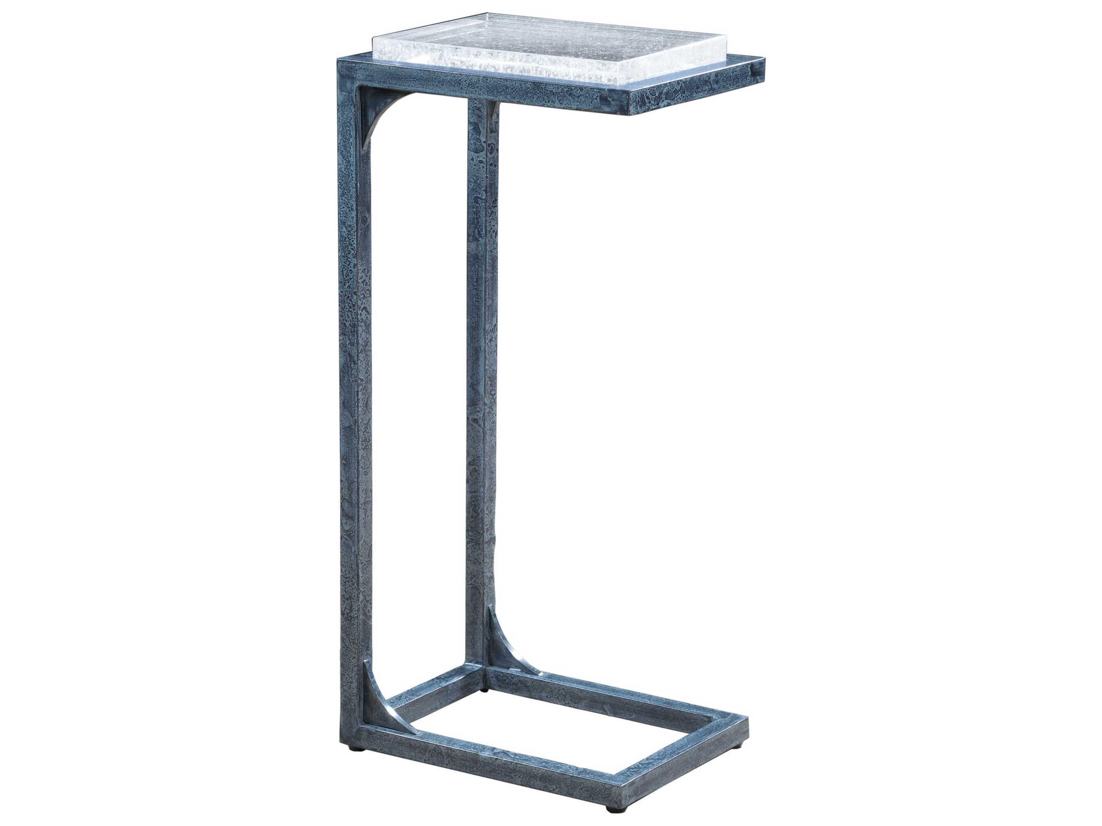 Artistica Signature Designs Gamma 9" Rectangular Glass Natural Iron End Table