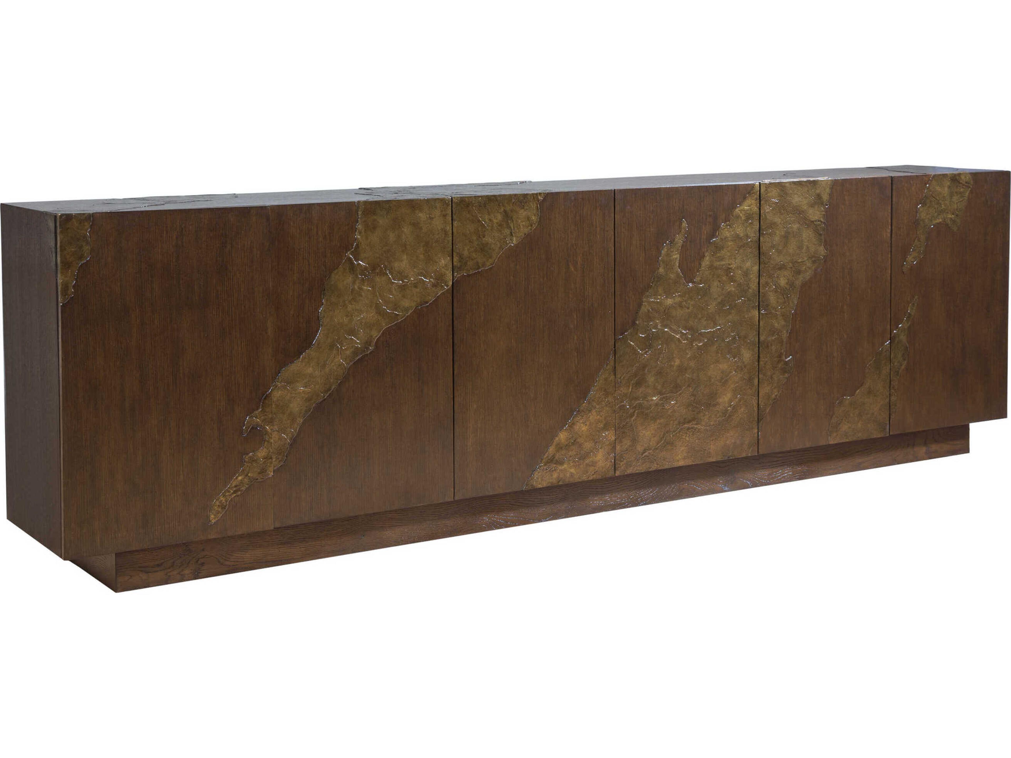 Signature Designs Contango 117" Oak Wood Rich Brown Media Console
