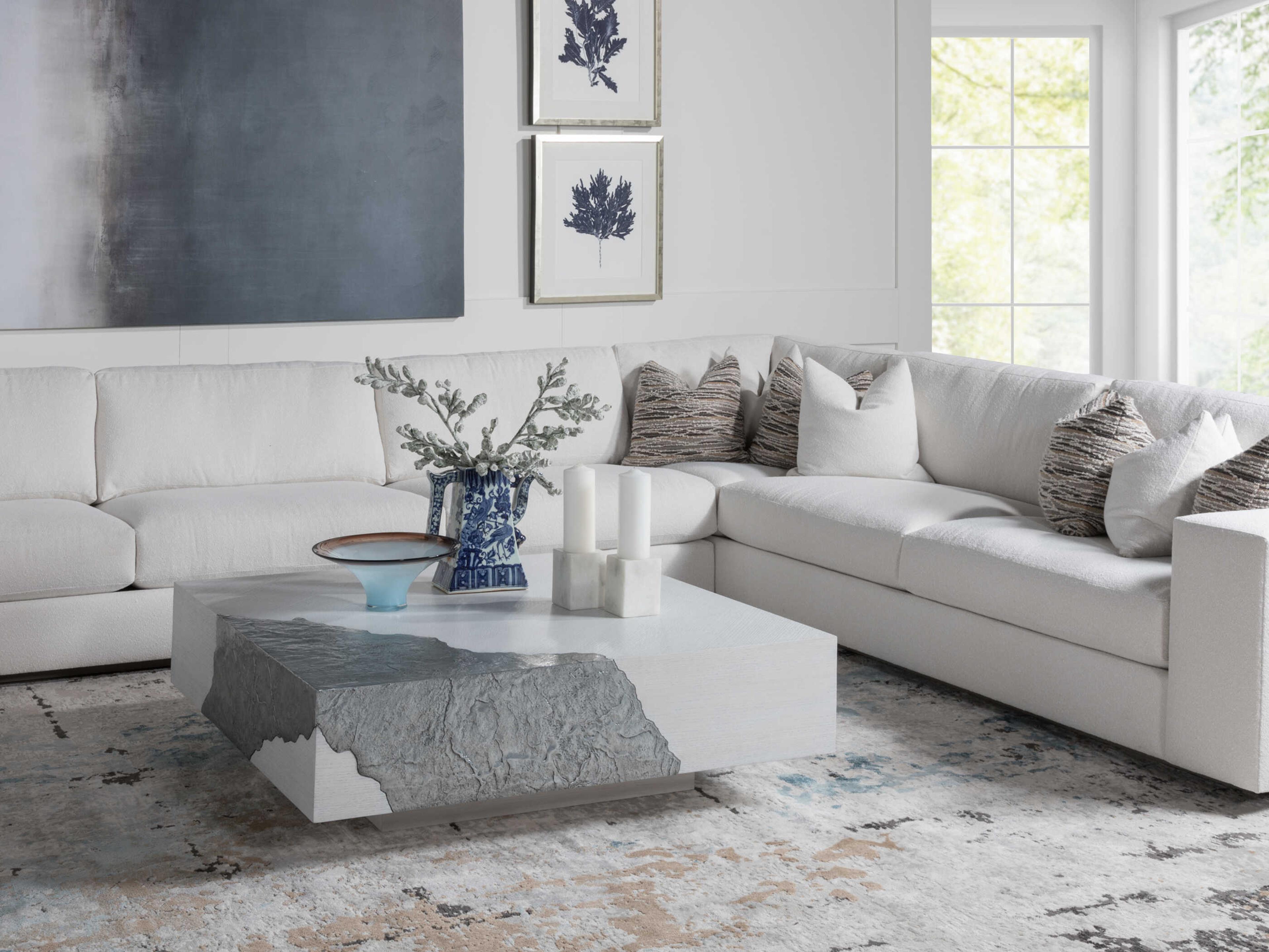 Artistica Signature Designs Contago Square Wood Nordic White Cocktail Table