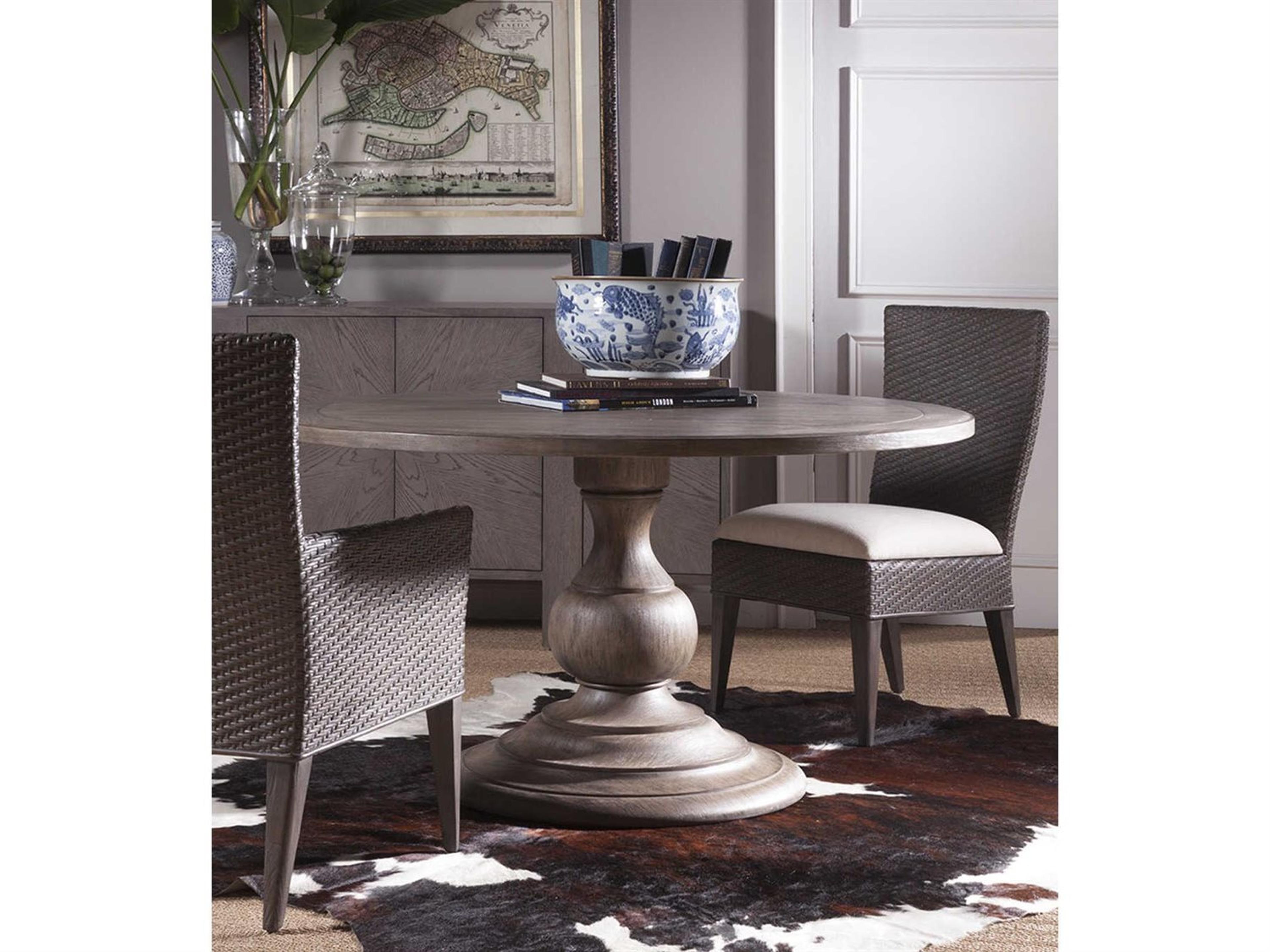 Artistica Axiom Round Wood Grigio Dining Table