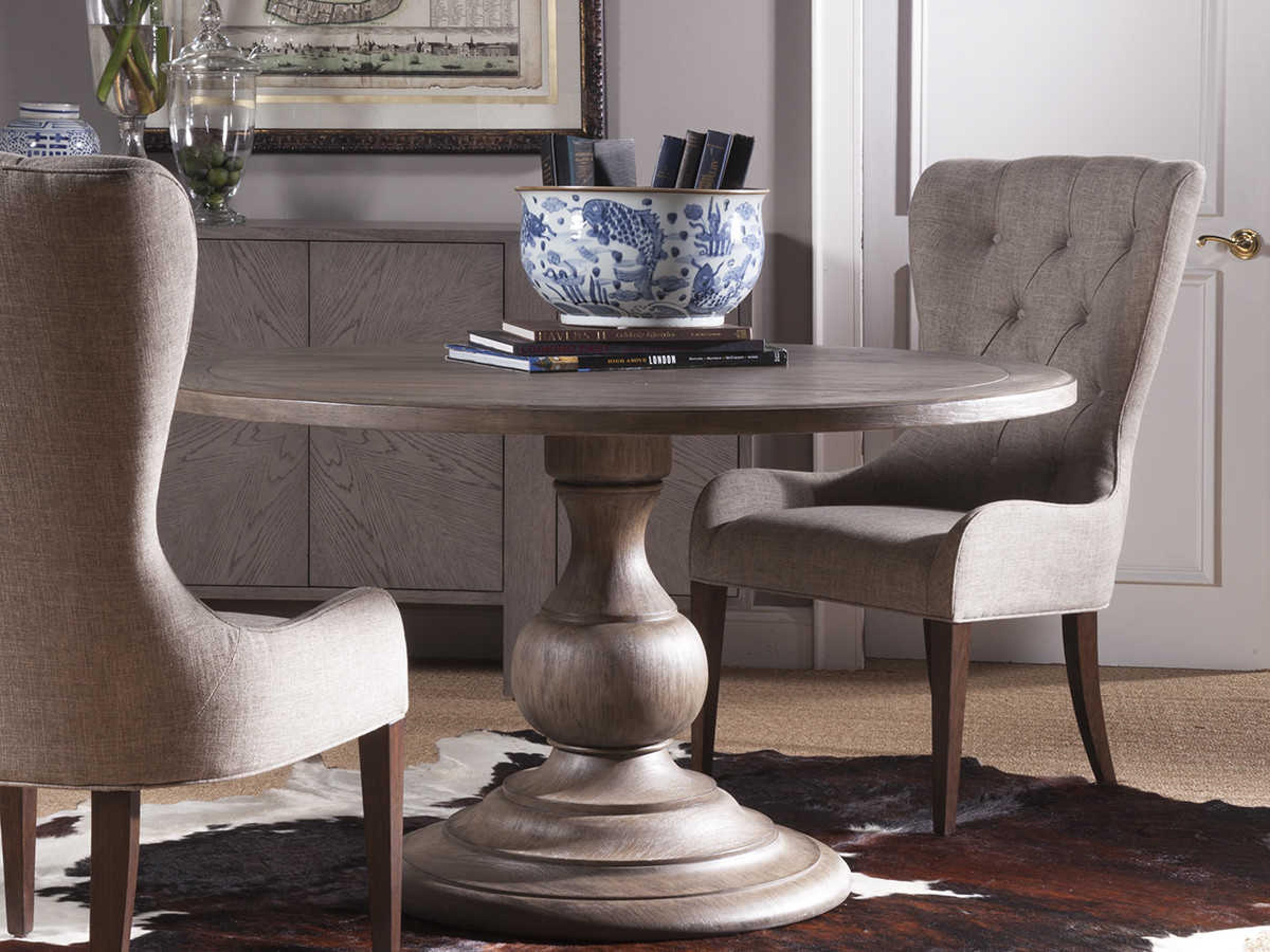 Artistica Axiom Round Wood Grigio Dining Table