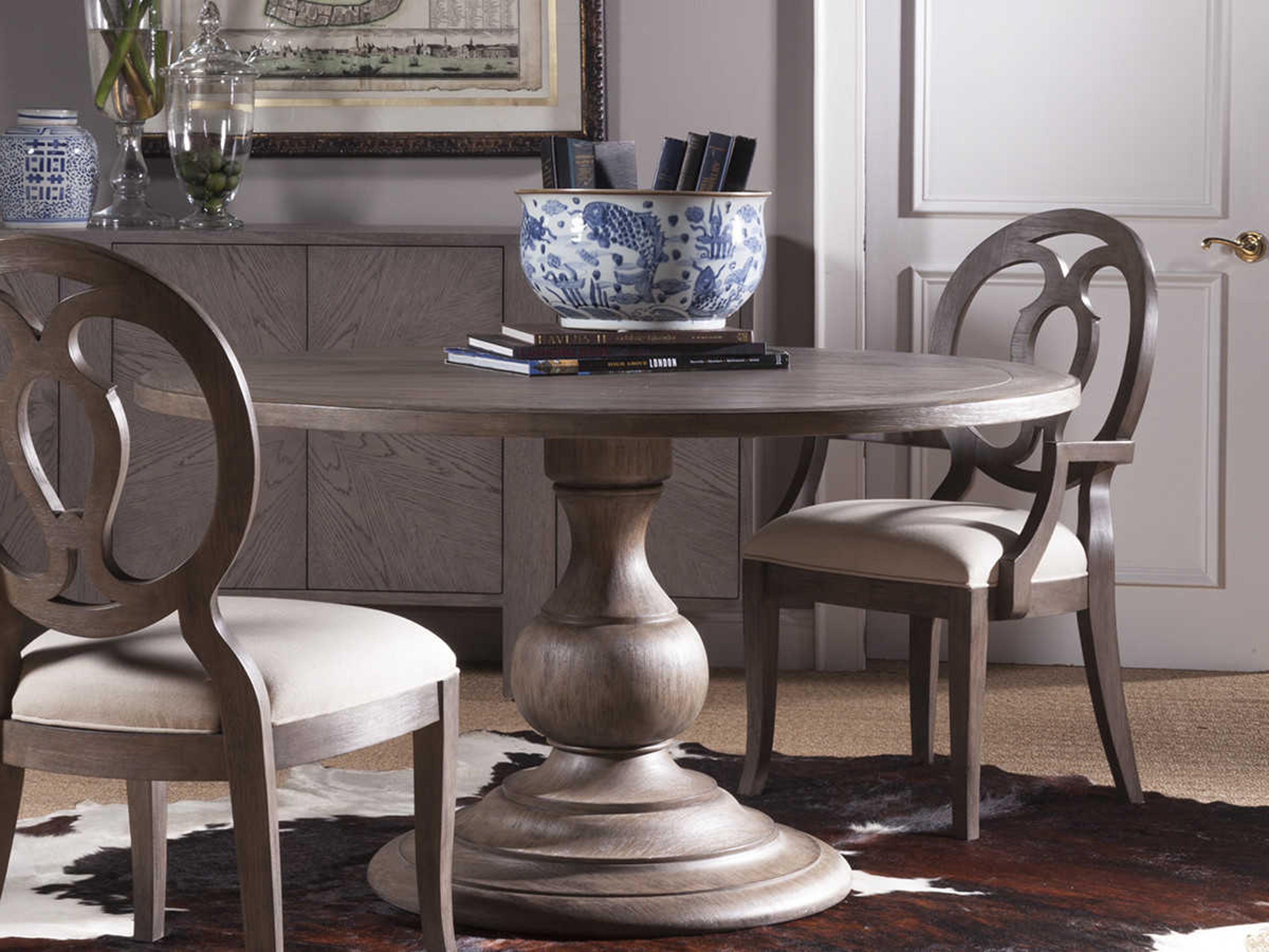 Artistica Axiom Round Wood Grigio Dining Table