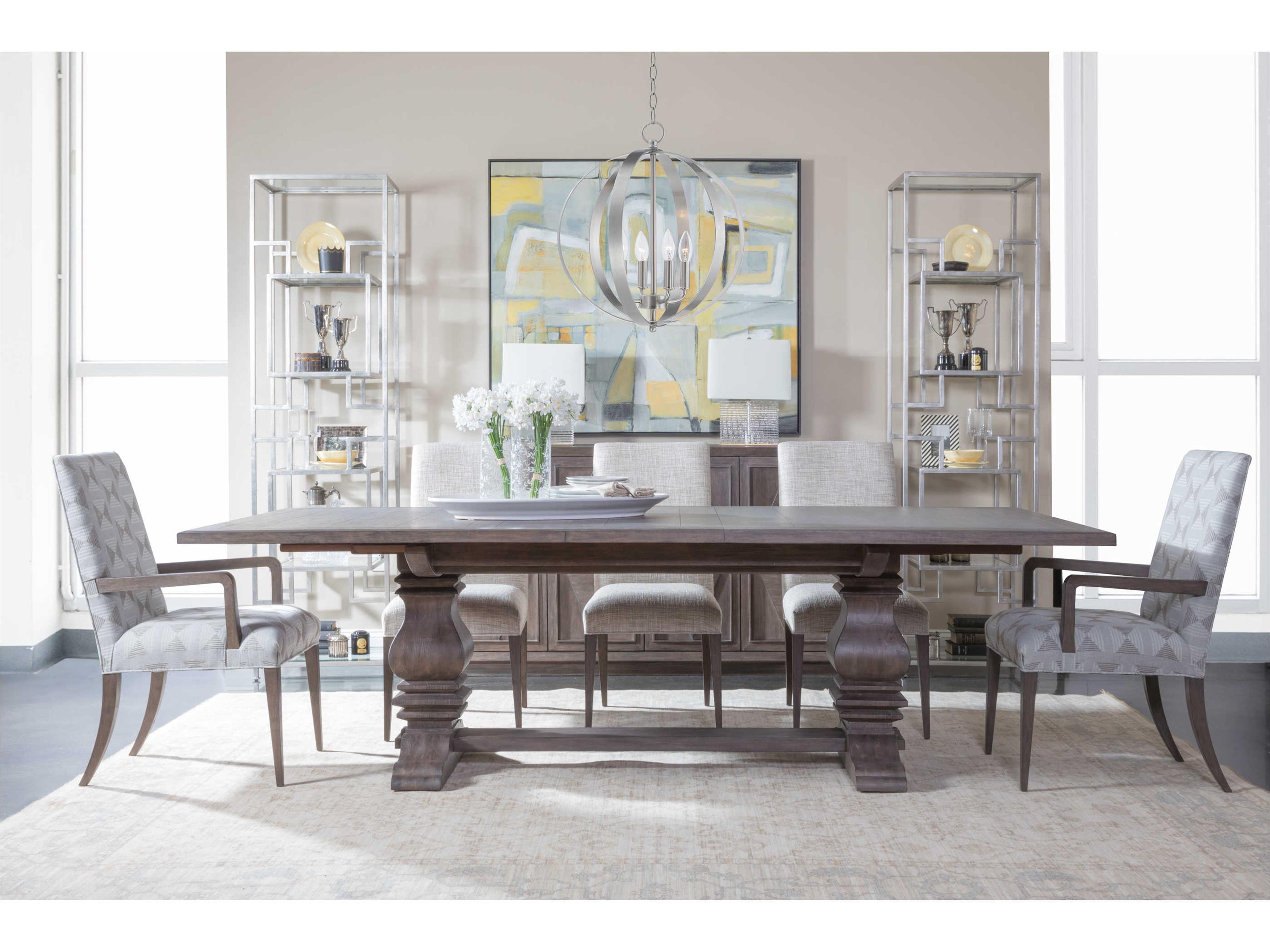 Artistica Cohesion Program Axiom Rectangular Wood Antico Dining Table