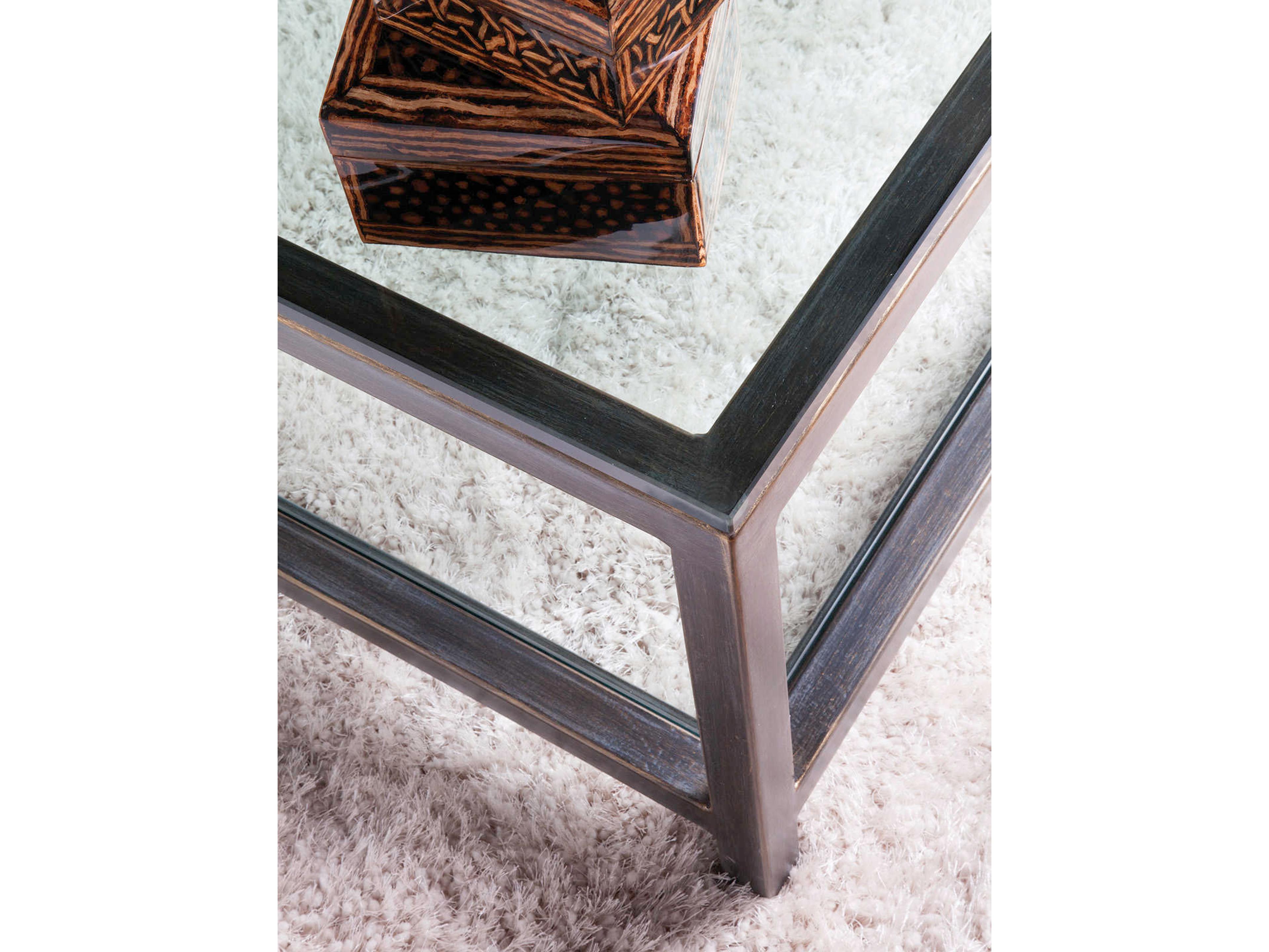 Artistica Metal Designs Per Se Square Glass Cocktail Table