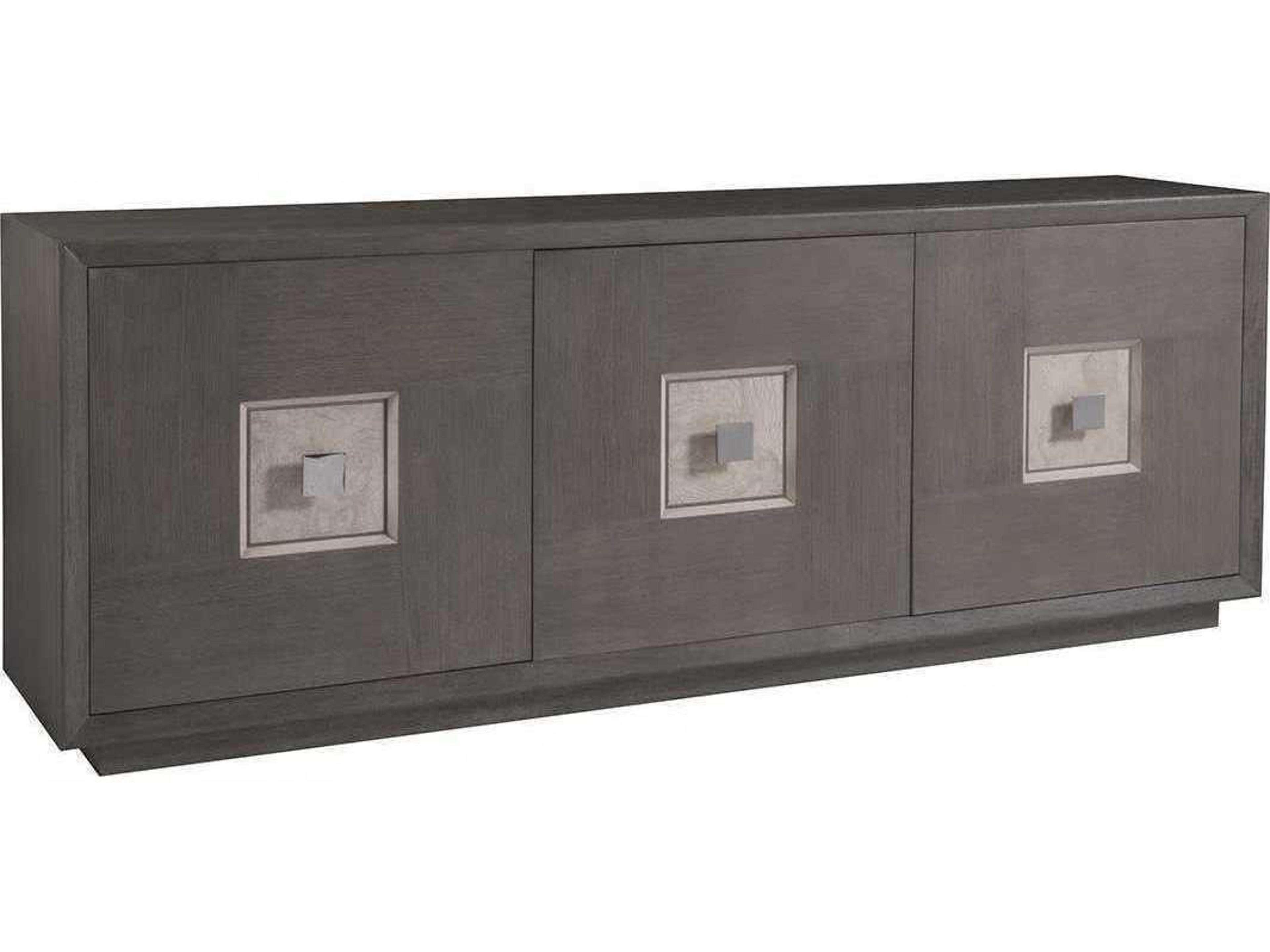 Mercury 87" Oak Wood Cool Gray Sideboard