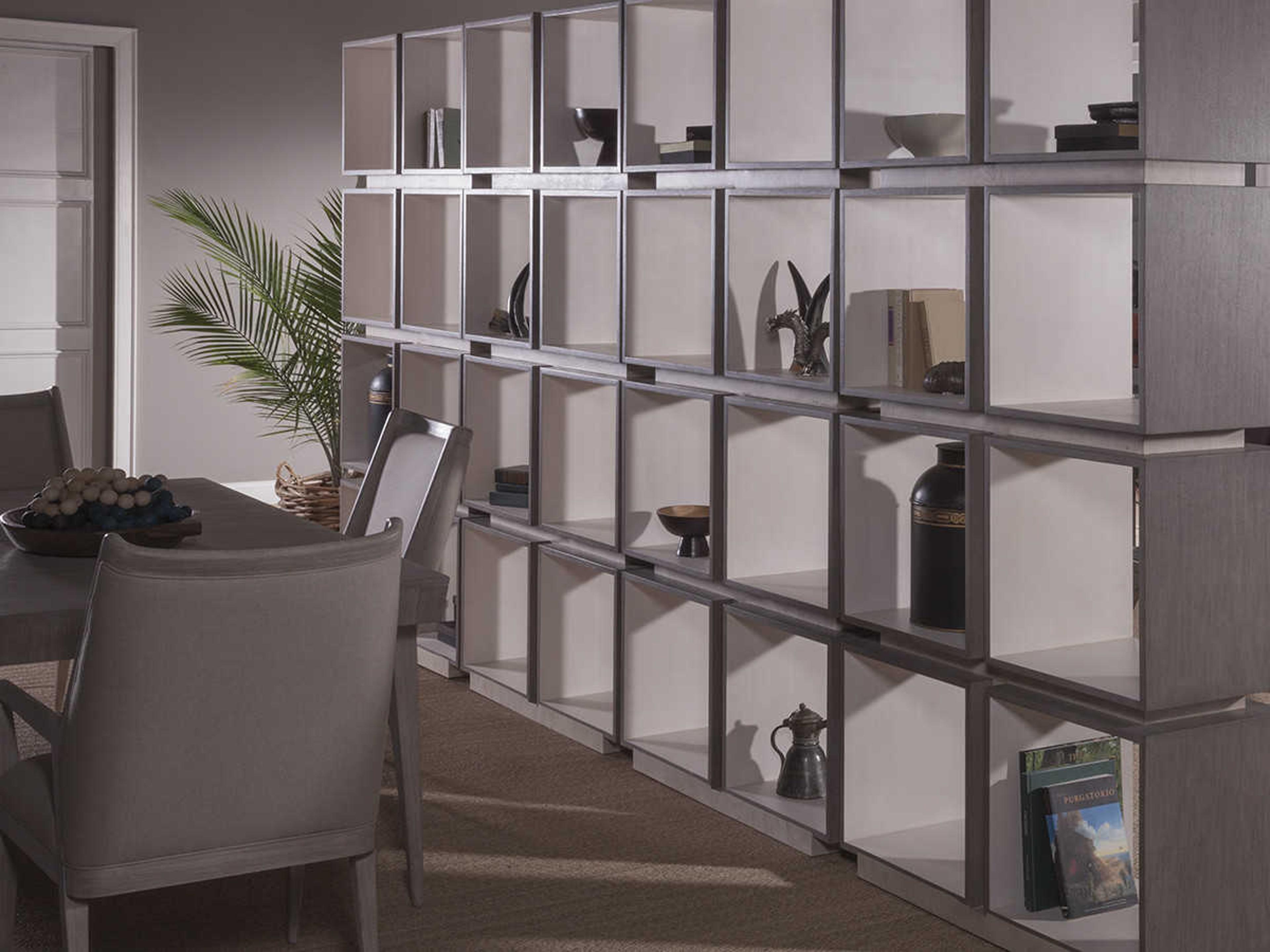 Artistica Home Mercury Oak with Bleached Olive Ash Burl Eight-Cube Etagere