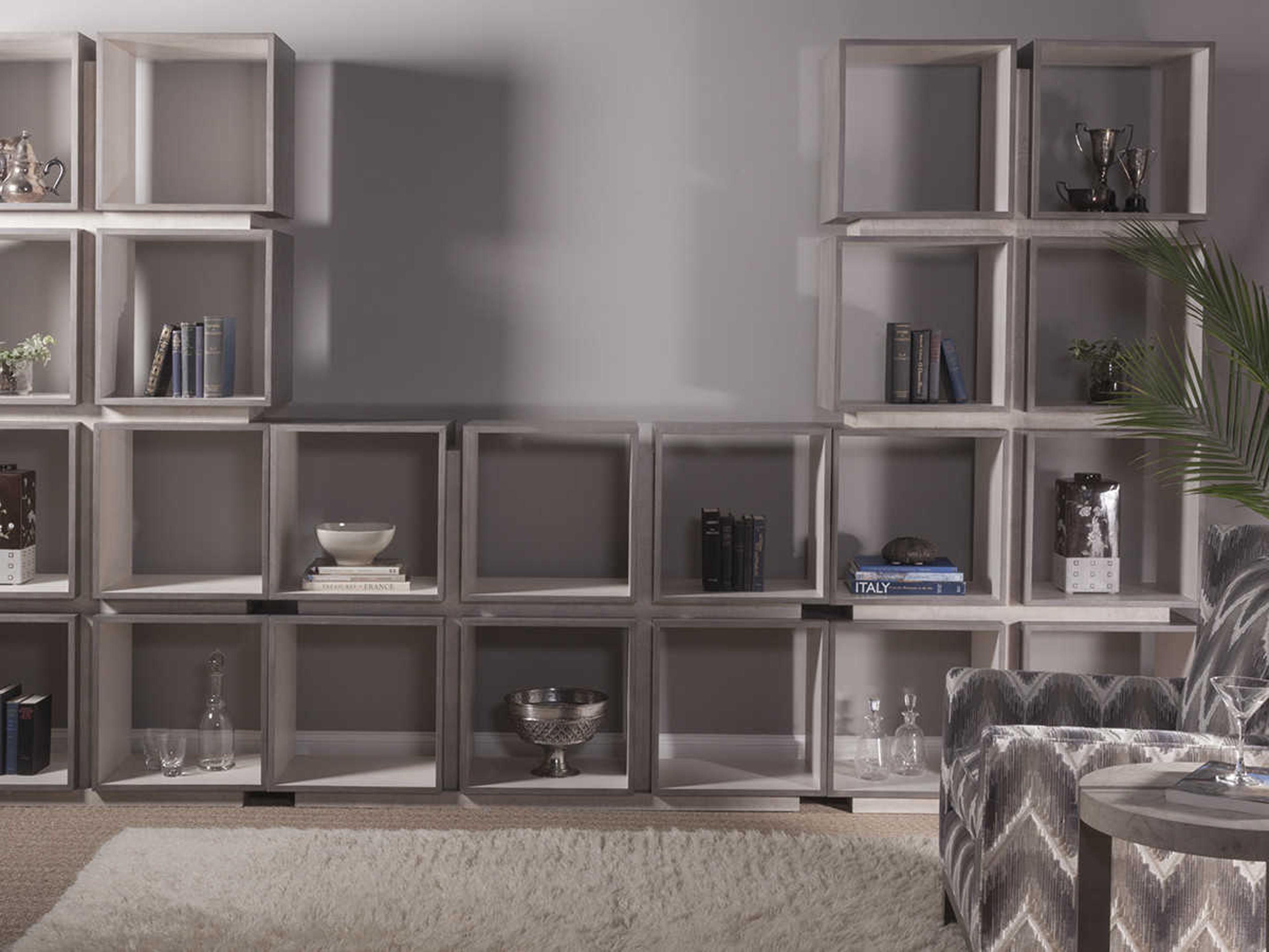 Artistica Home Mercury Oak with Bleached Olive Ash Burl Eight-Cube Etagere