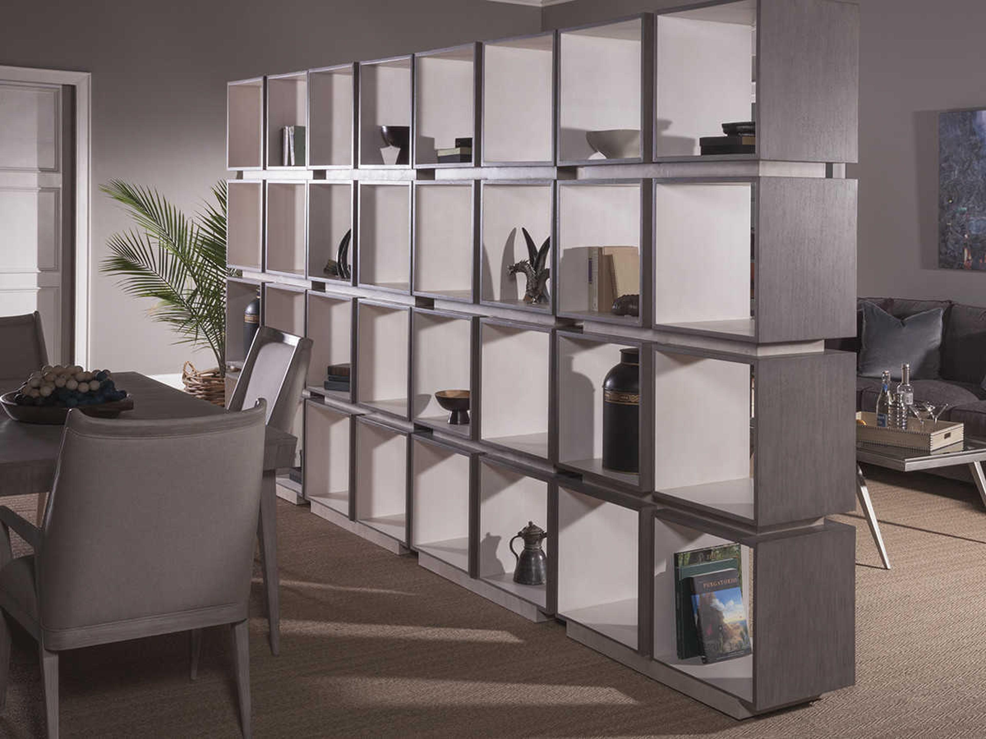 Artistica Home Mercury Oak with Bleached Olive Ash Burl Eight-Cube Etagere