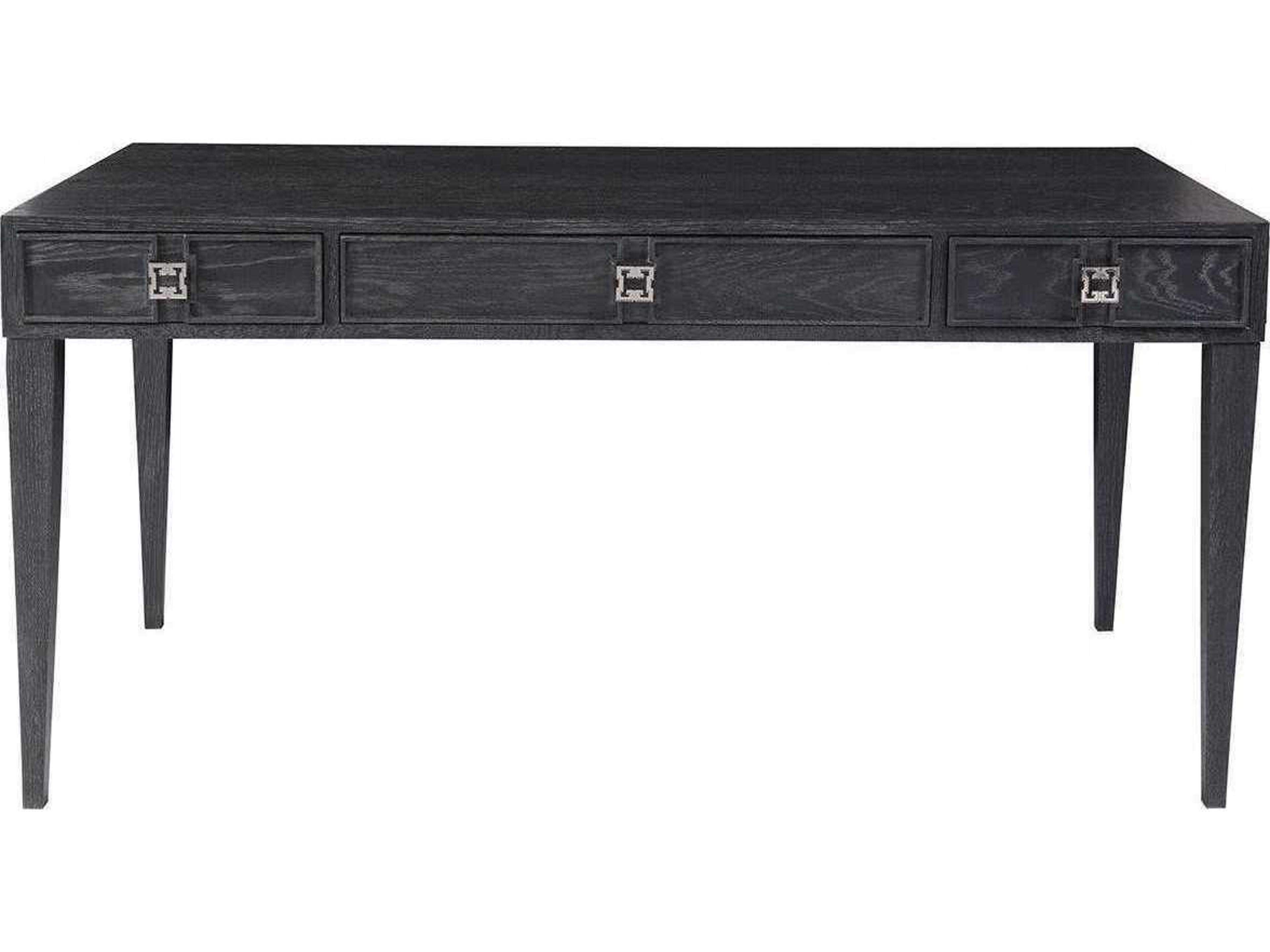 Artistica Penelope Light Gray Oak Mahogany Wood Secretary Desk