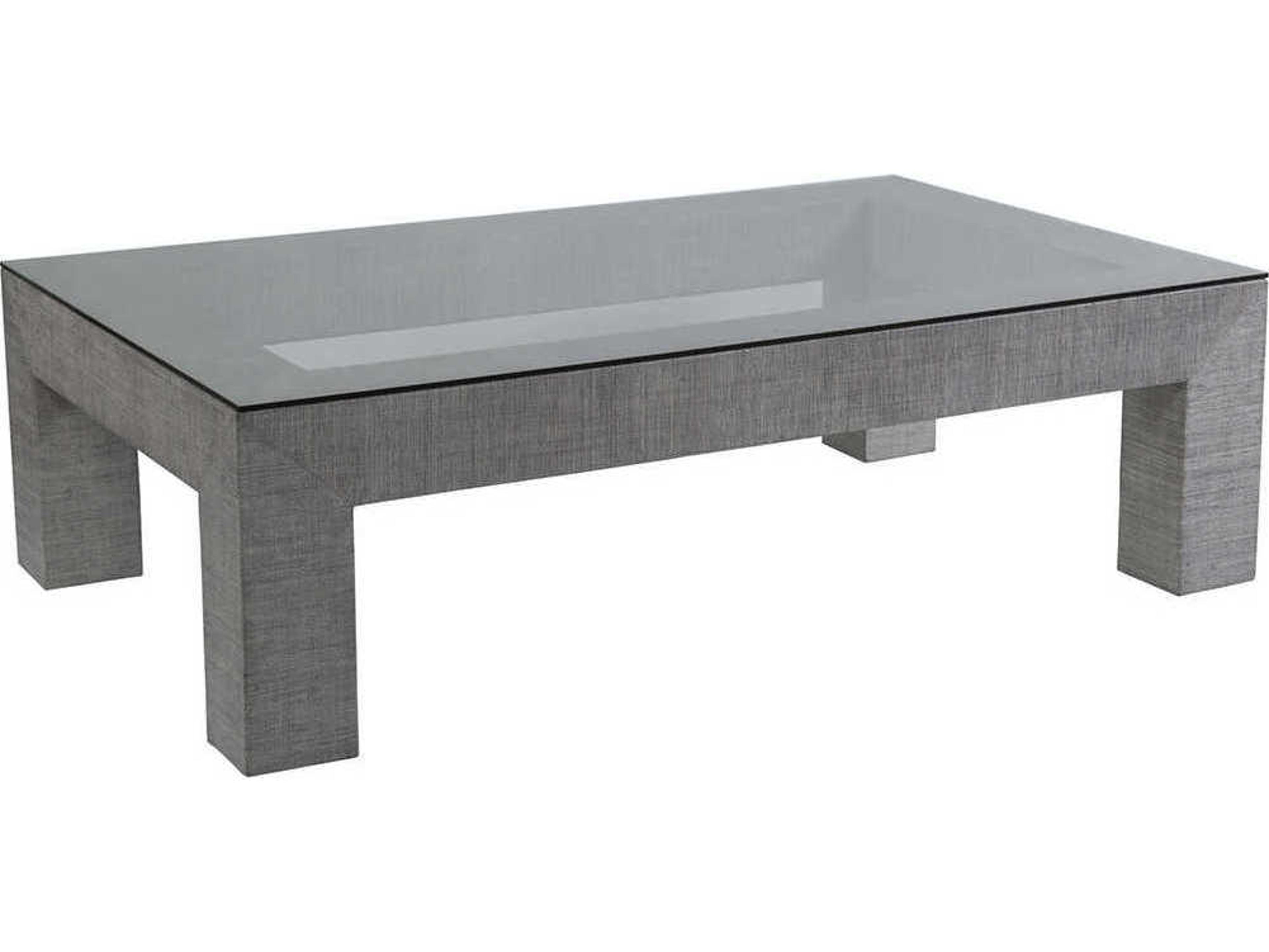 Precept Rectangular Glass Light Gray Cocktail Table