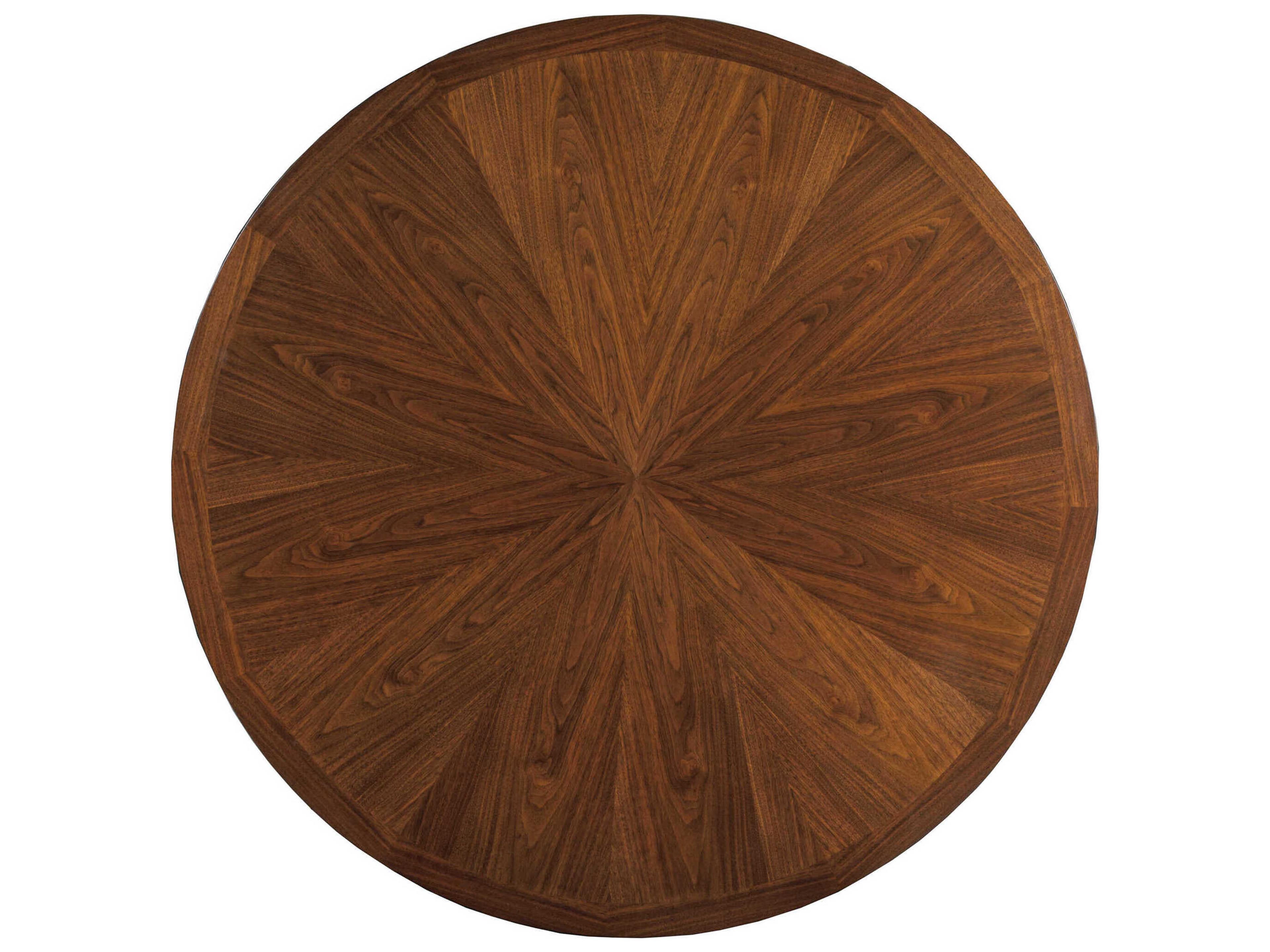 Artistica Beale Round Wood Warm Brown Mahogany Dining Table