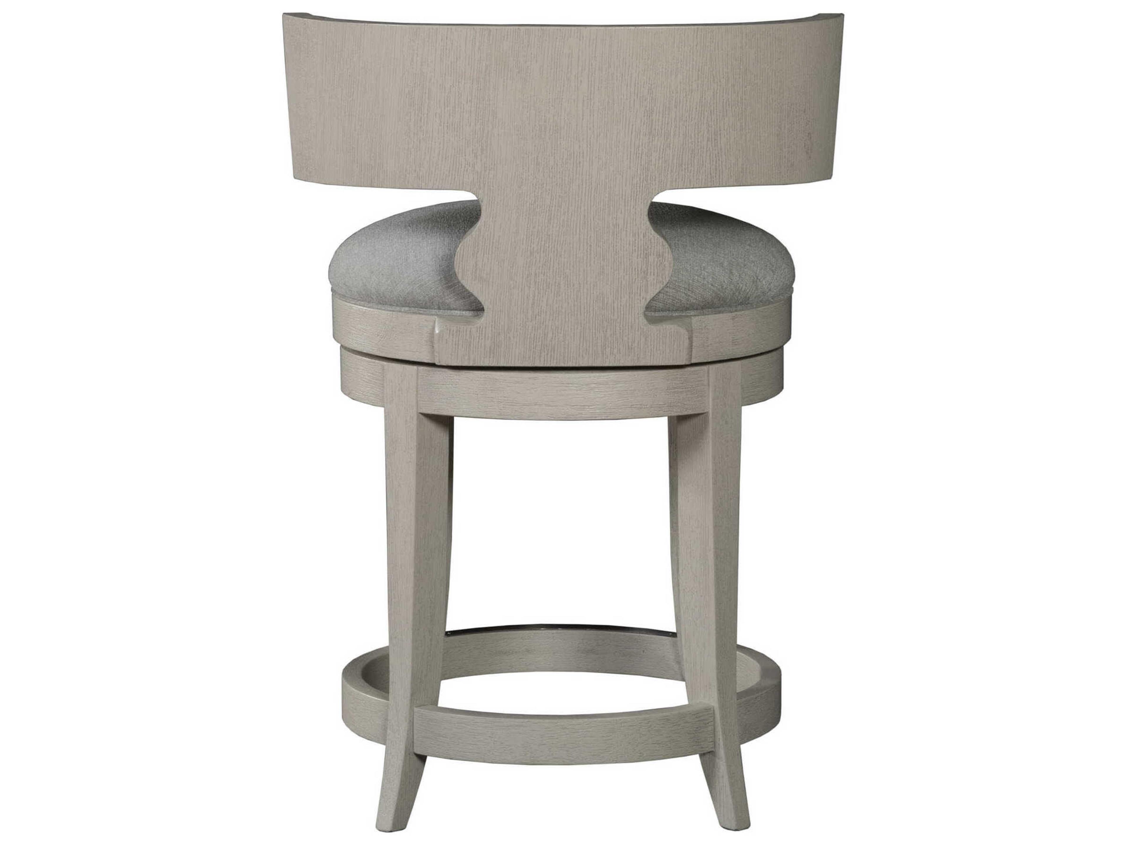 Artistica Fuente Light Gray Upholstered Swivel Counter Stool