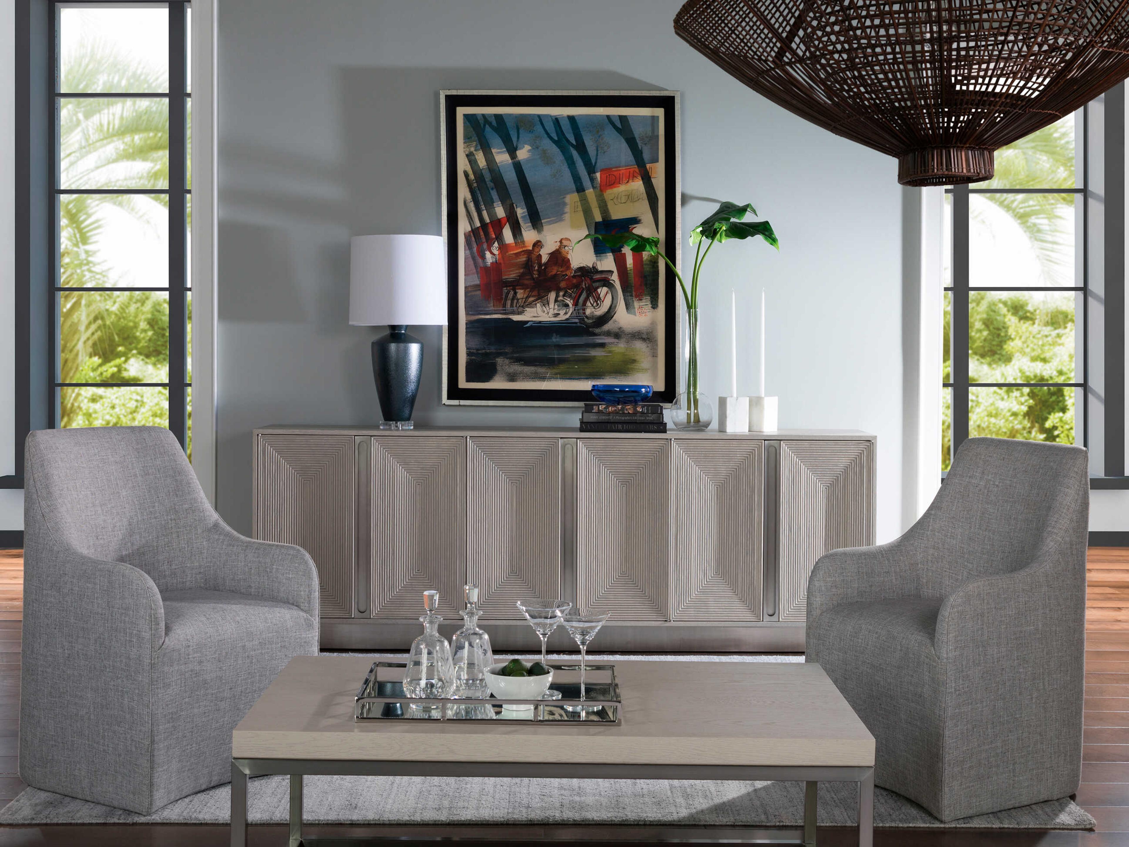 Artistica Gradient 101" Antiqued White Media Console