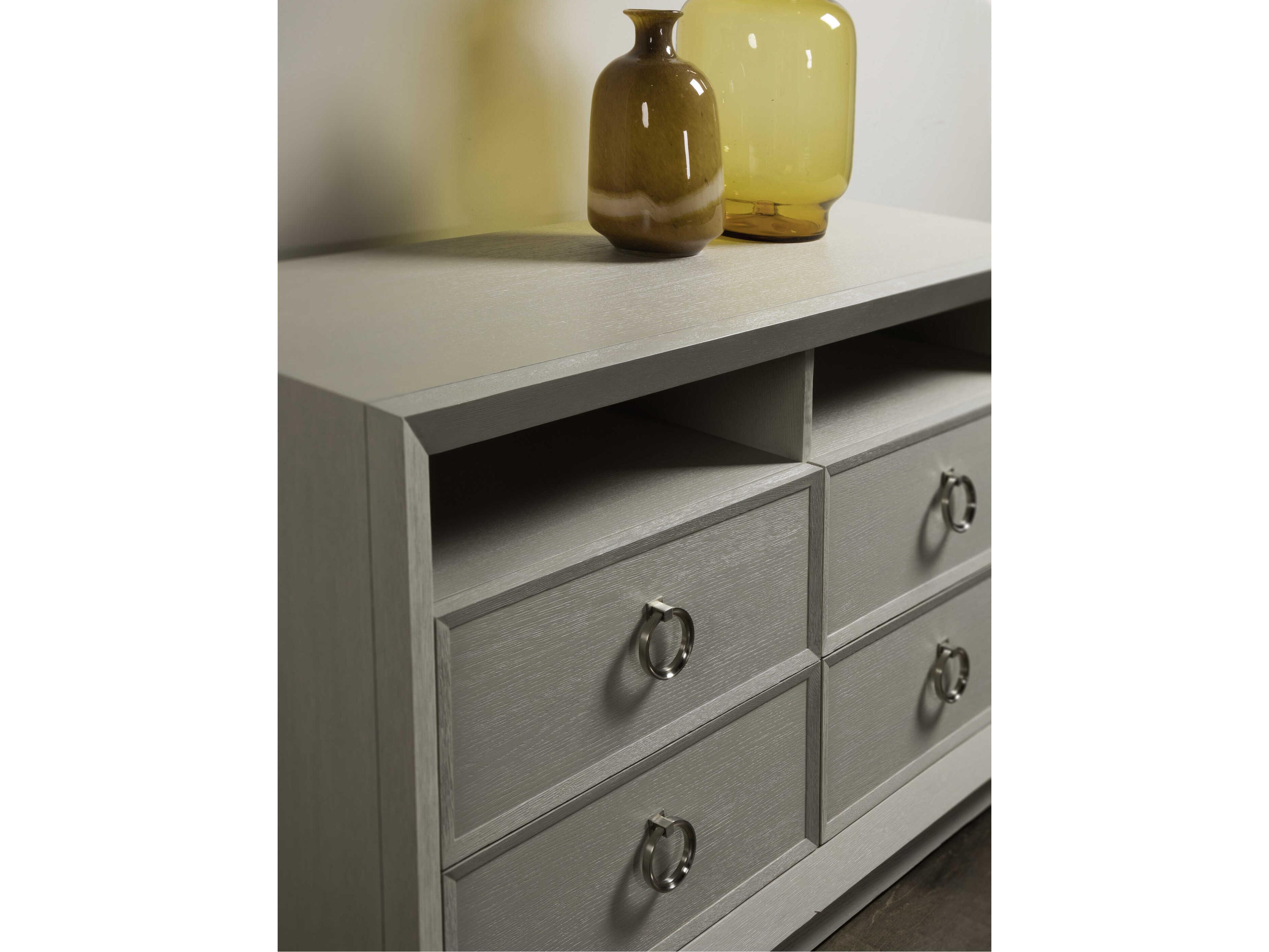 Artistica Zeitgeist 54" Antiqued White Media Console