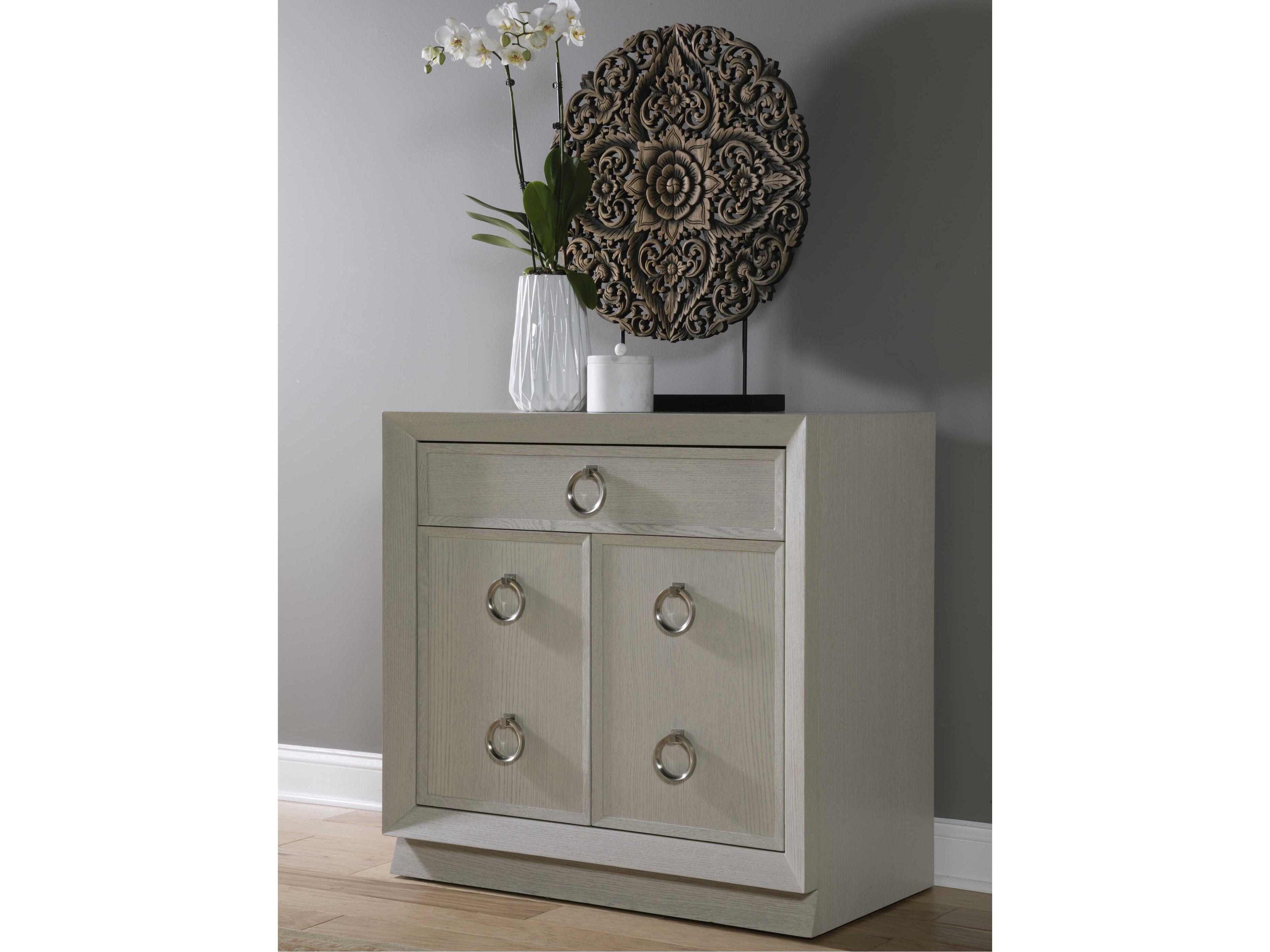 Artistica Zeitgeist Antiqued White Gray Accent Chest
