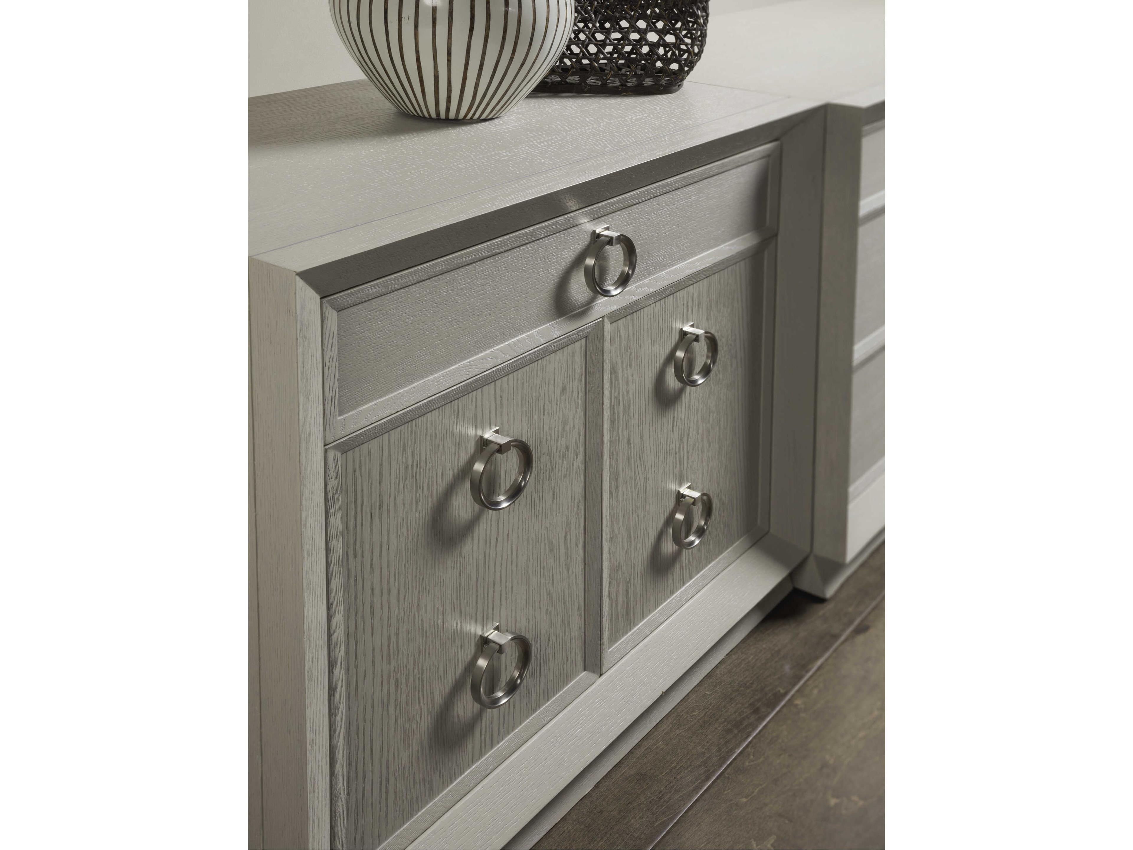 Artistica Zeitgeist Antiqued White Gray Accent Chest