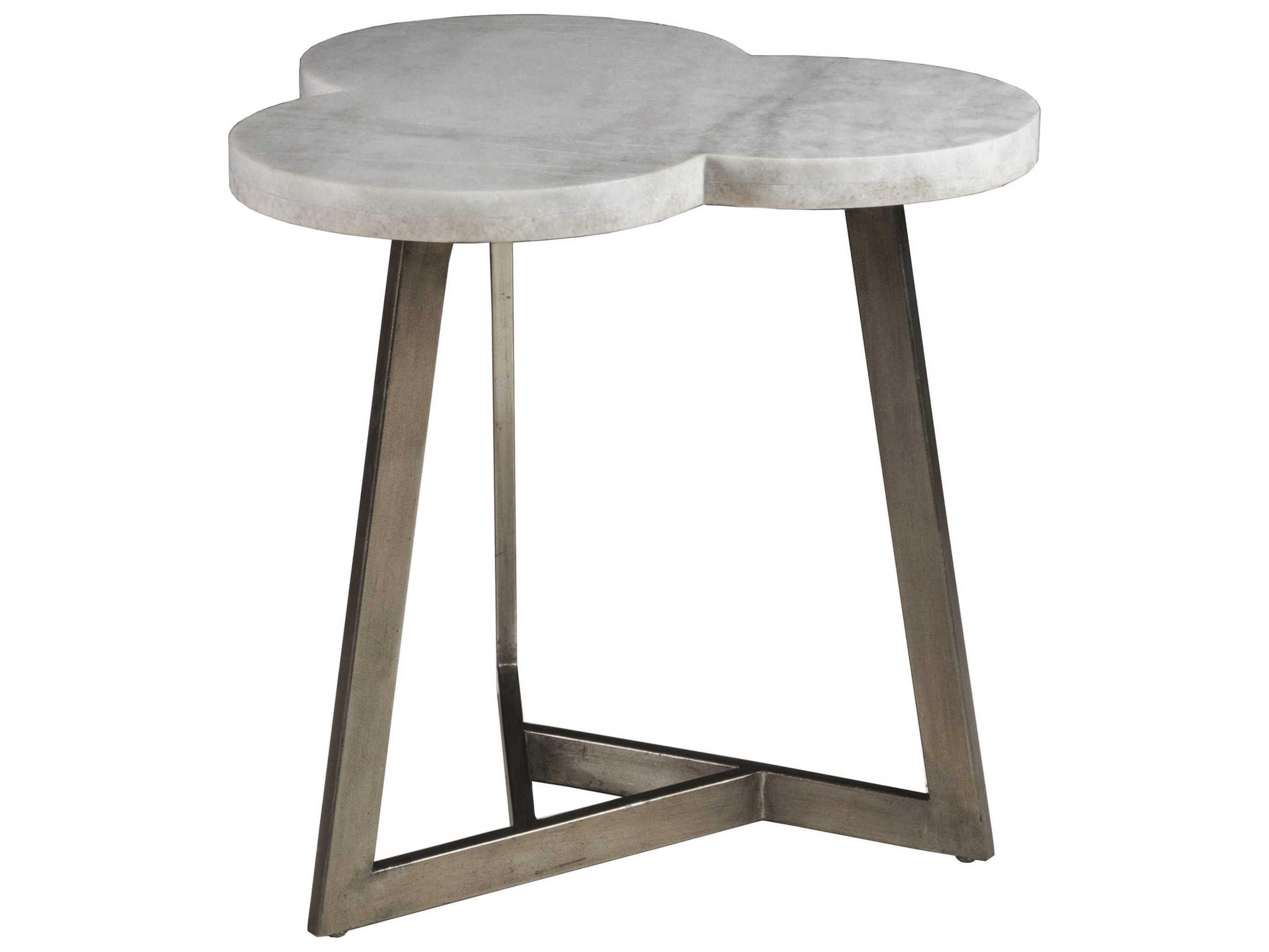 Aristo Marble Silver Leaf End Table