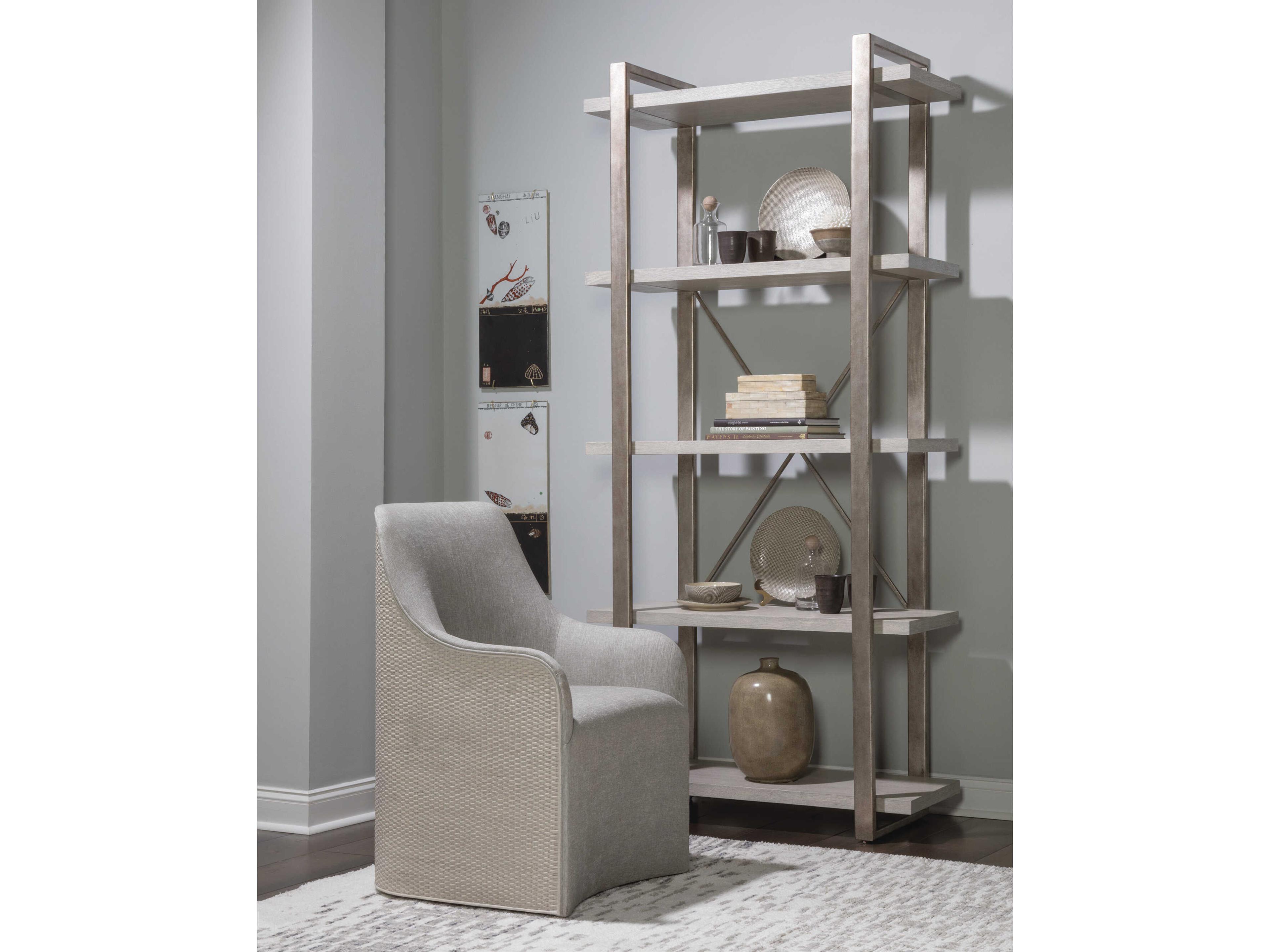 Artistica Riley Gray Upholstered Arm Dining Chair