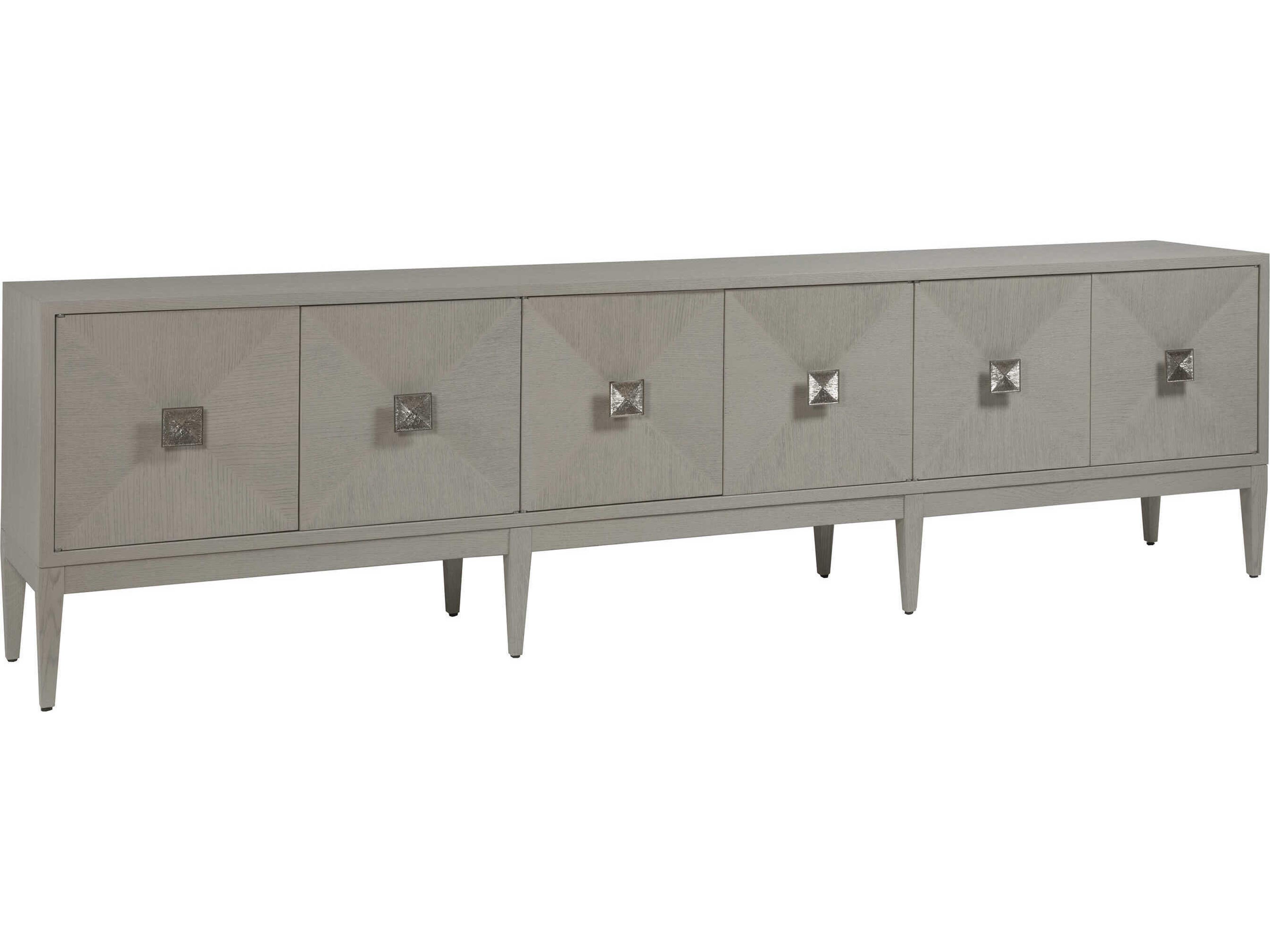 Artistica Logan 107" Antiqued White Media Console