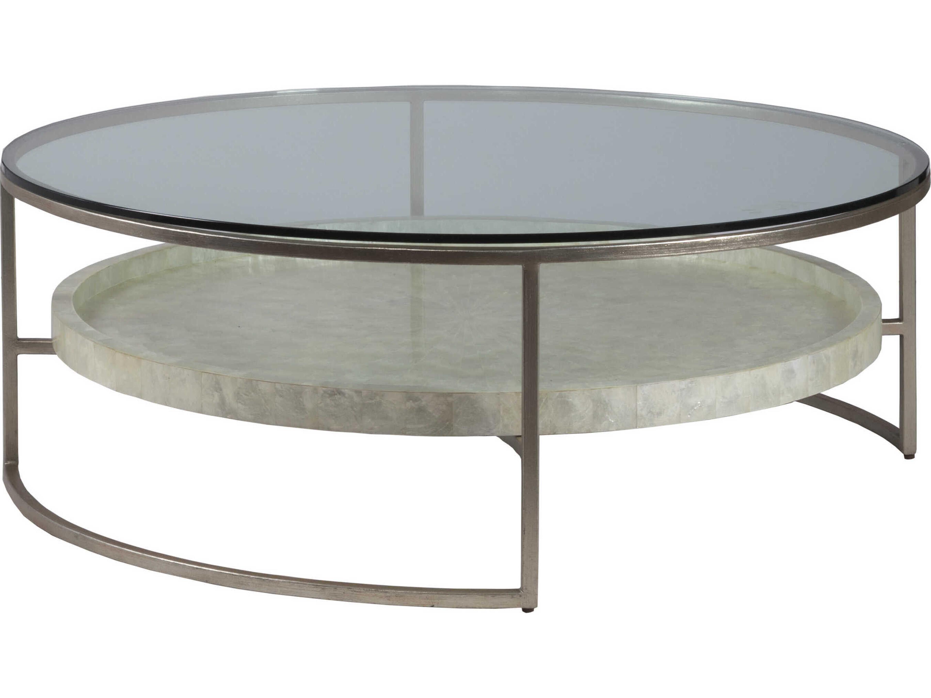 Artistica Cumulus Round Glass Champagne Coffee Table