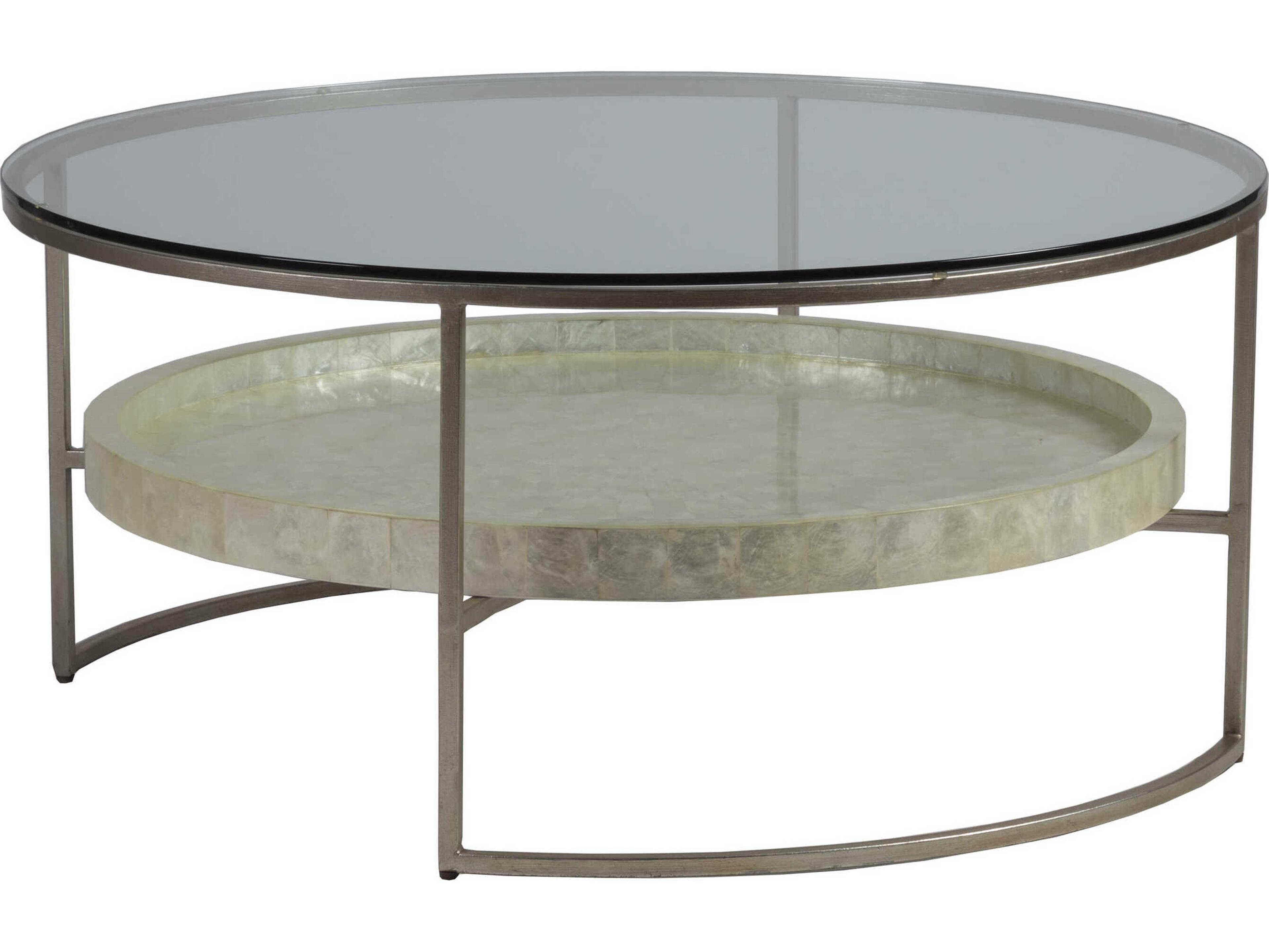 Artistica Cumulus Round Glass Champagne Coffee Table