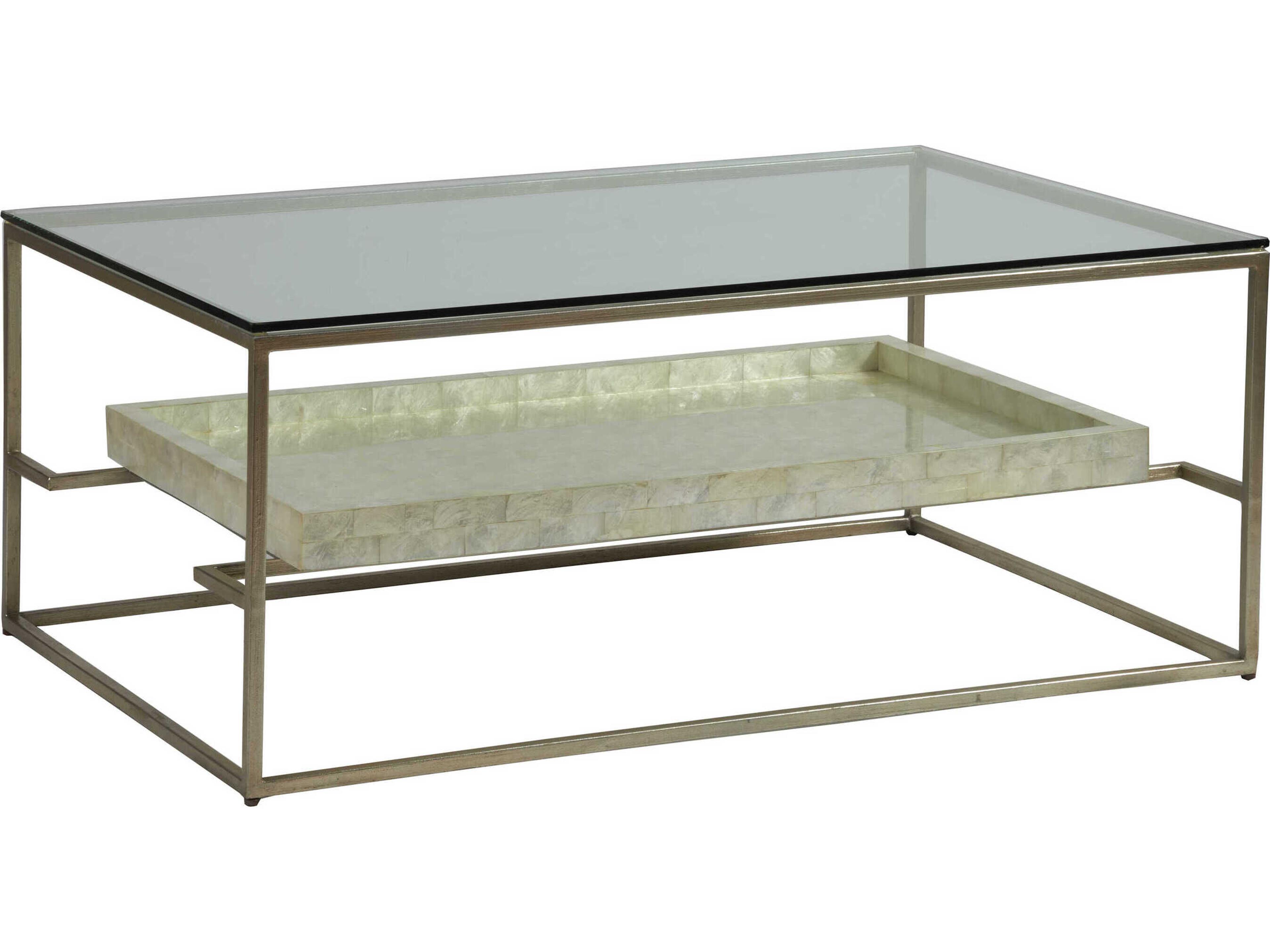 Cumulus Rectangular Glass Champagne Coffee Table