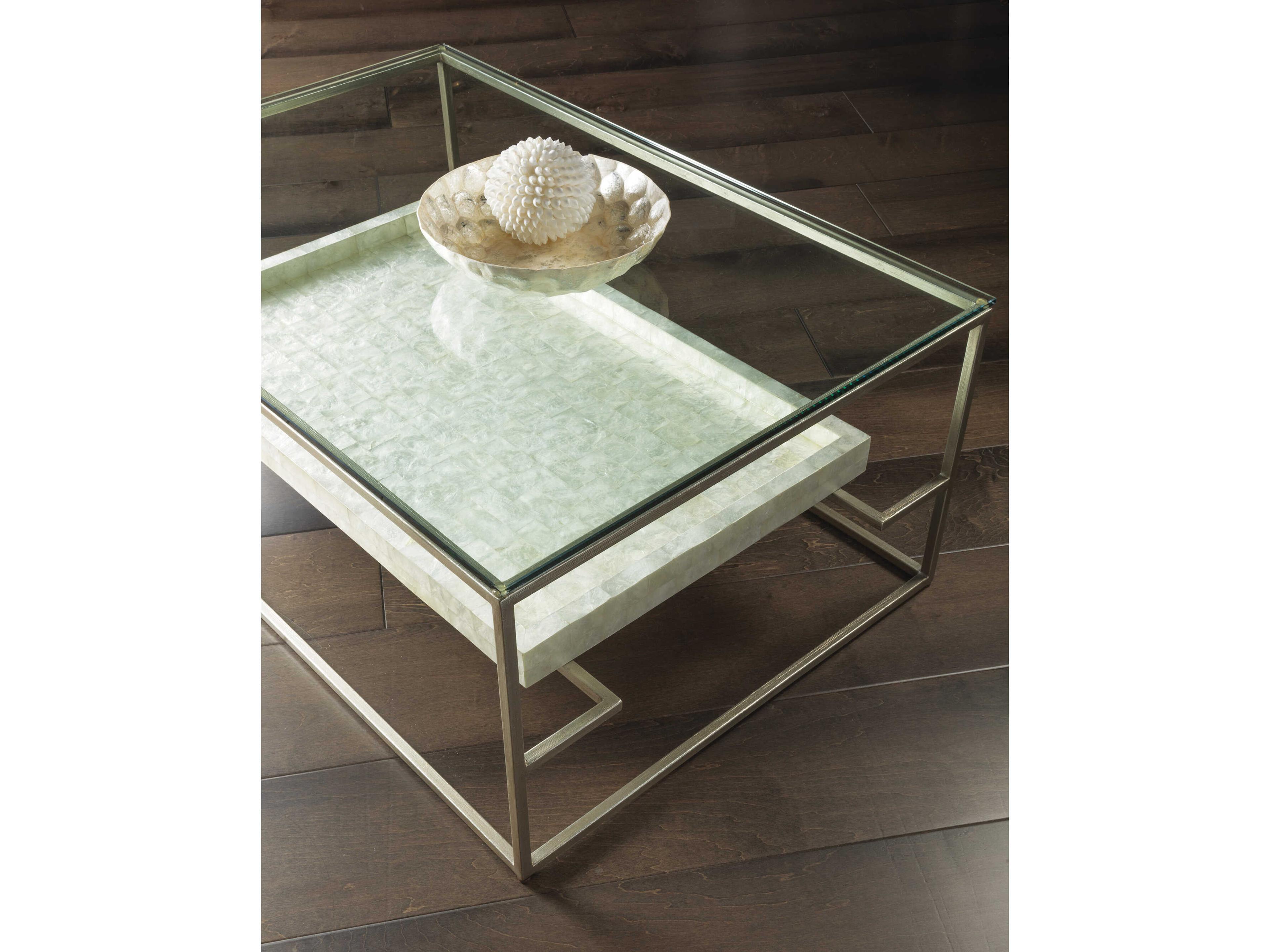 Artistica Cumulus Rectangular Glass Champagne Coffee Table