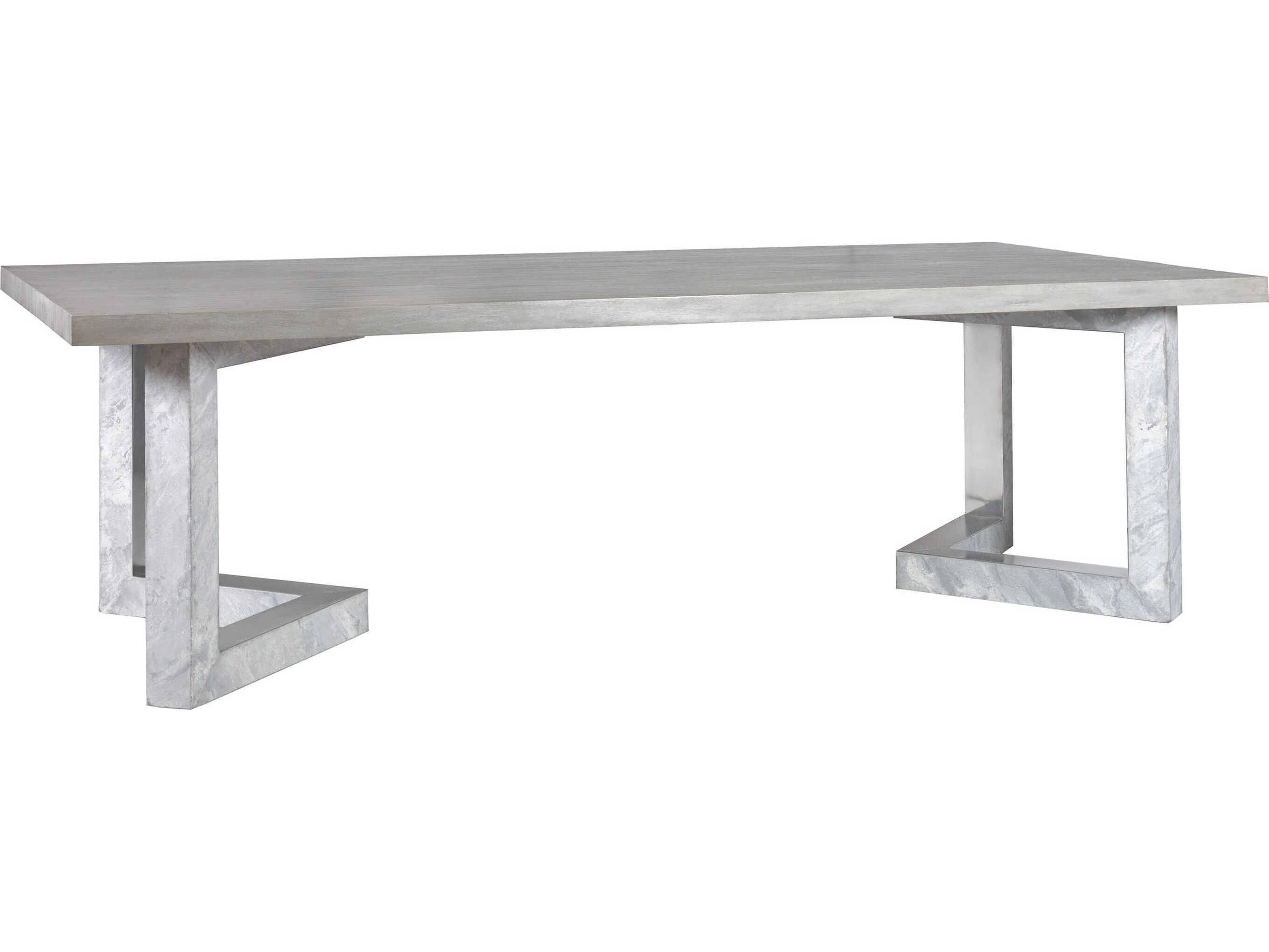 Artistica Heller Rectangular Wood Gray Dining Table