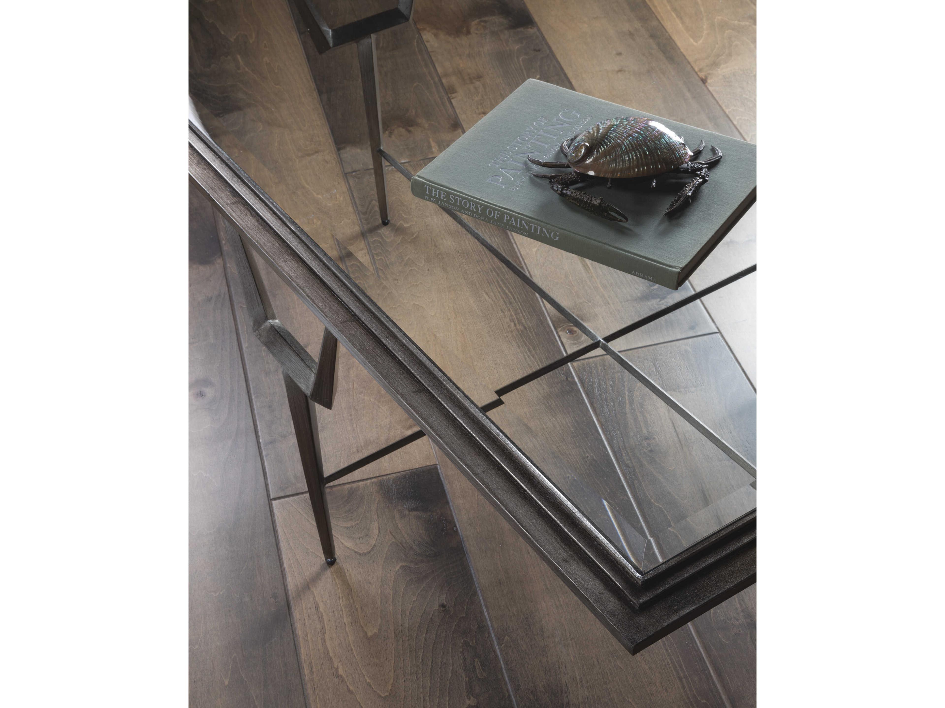 Artistica Voila Rectangular Glass Silver Leaf Coffee Table