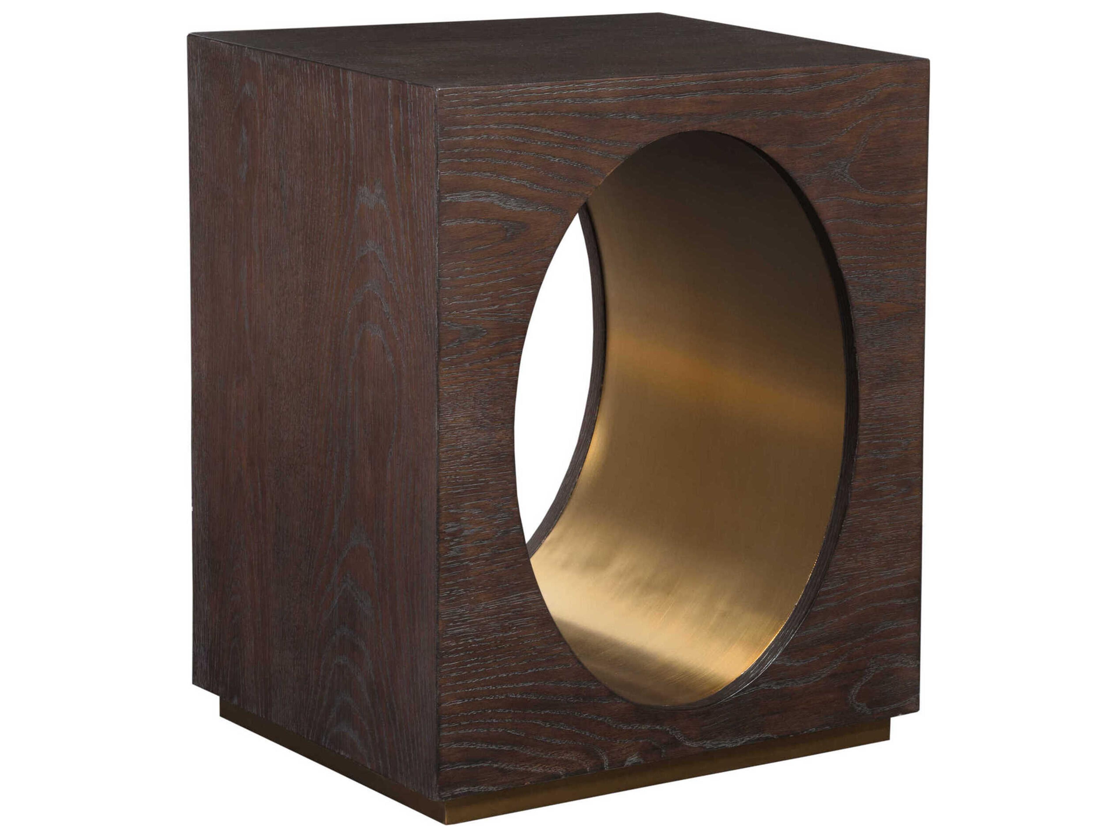 Verbatim Square Wood Dark Brown End Table