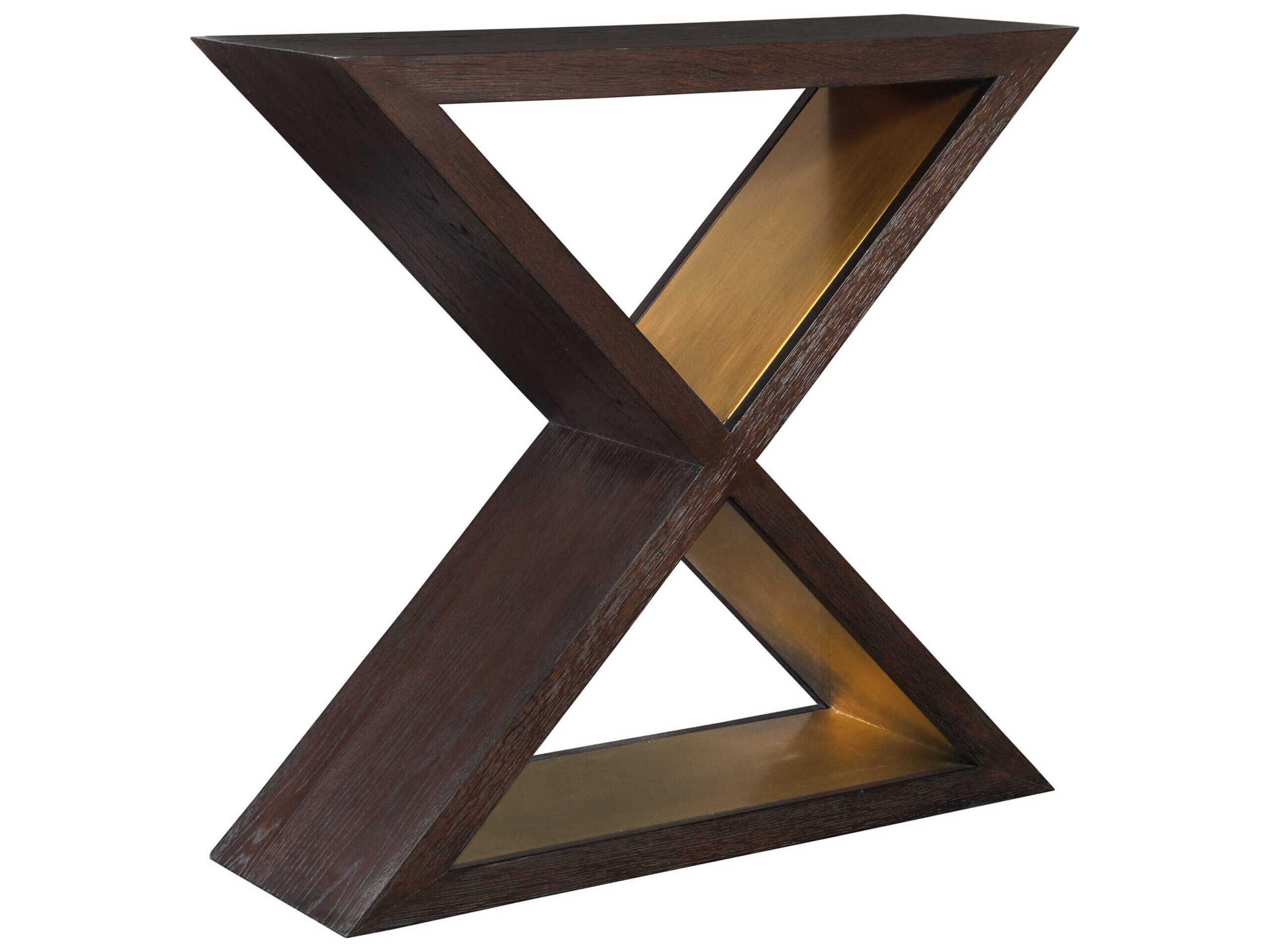 Verbatim Rectangular Wood Dark Brown Console Table