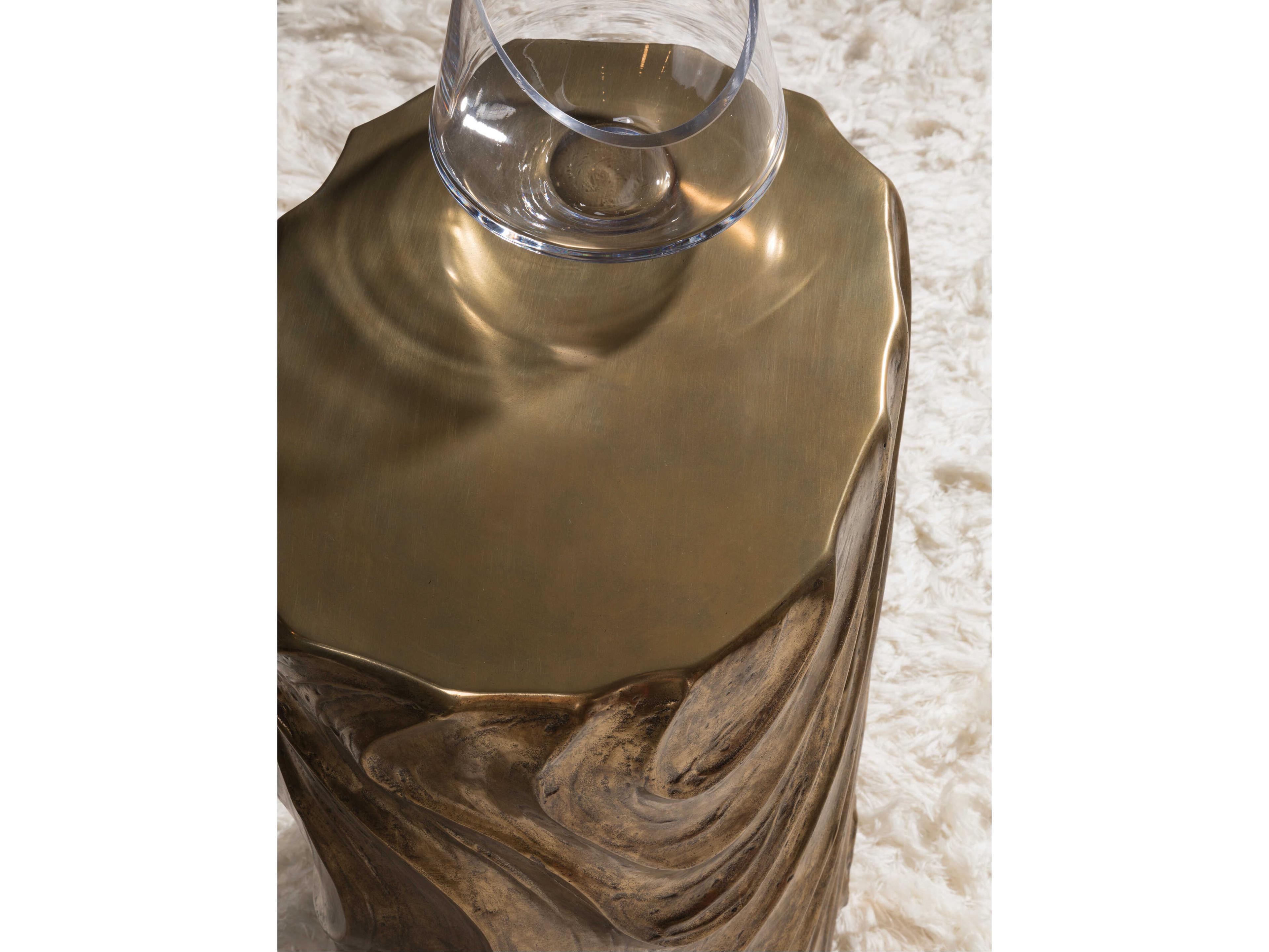 Artistica Catalan Metal Bronze End Table
