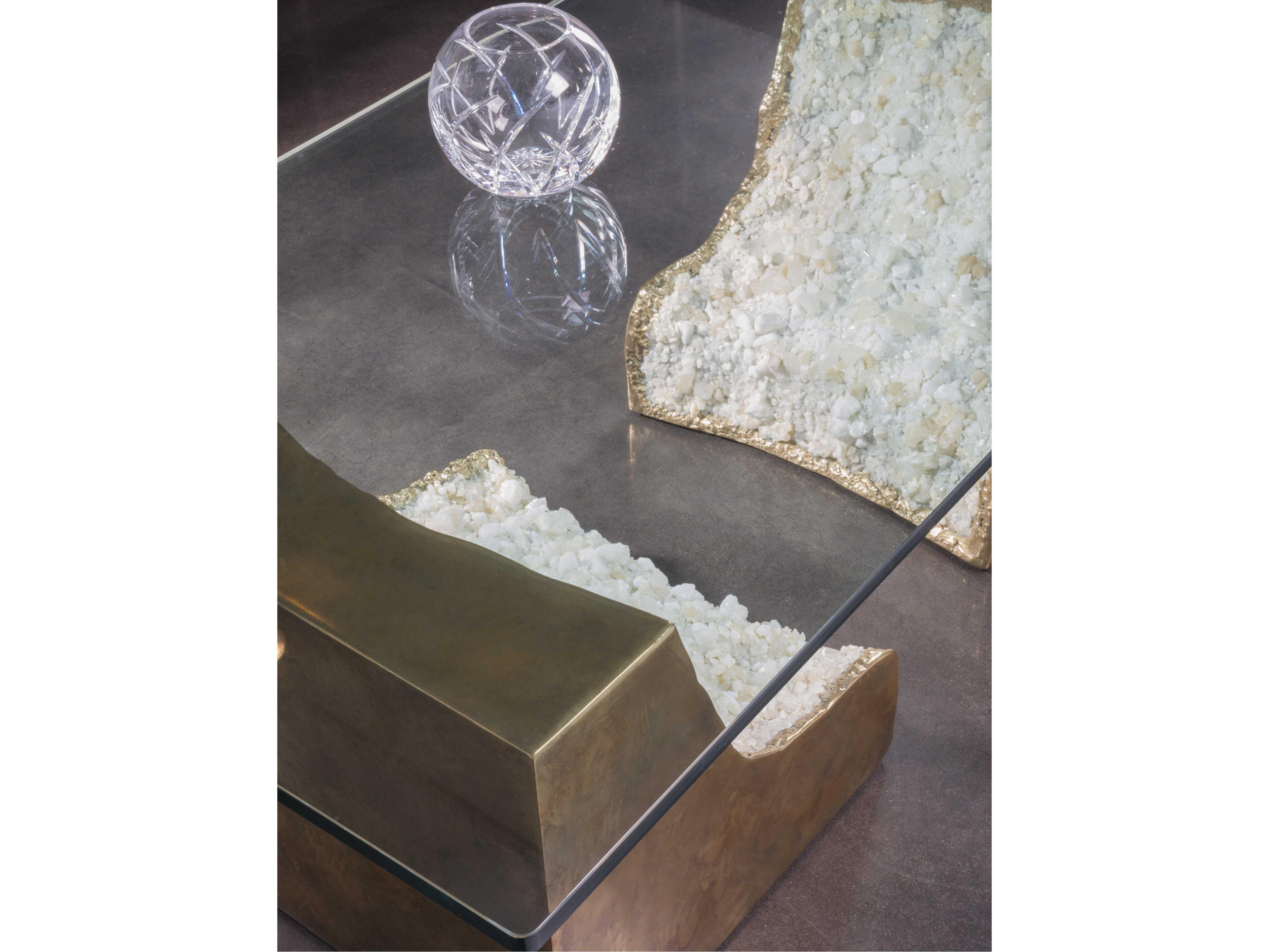 Artistica Apricity Rectangular Glass Bronze Coffee Table