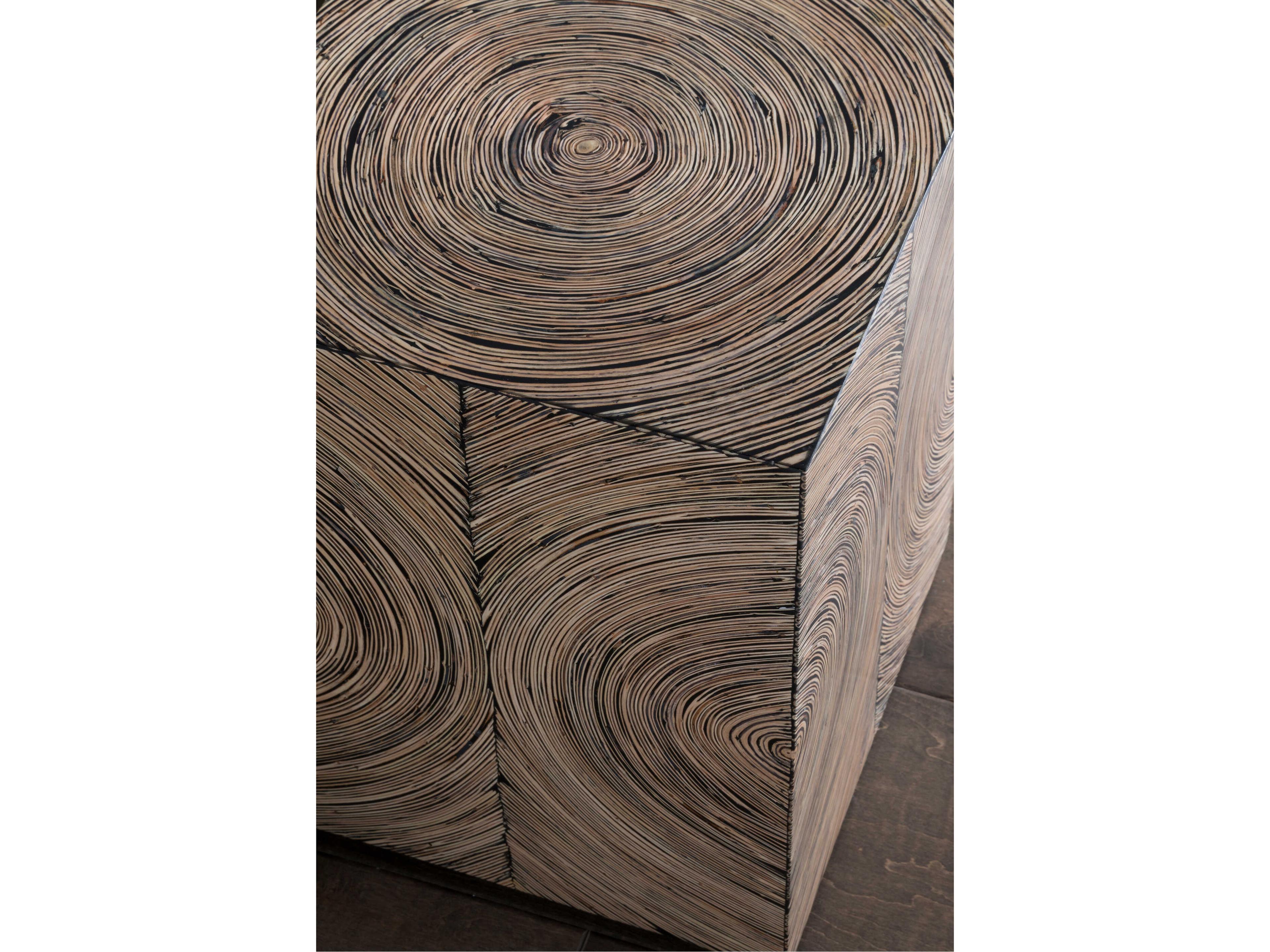 Artistica Bora Square Wood Ebony End Table