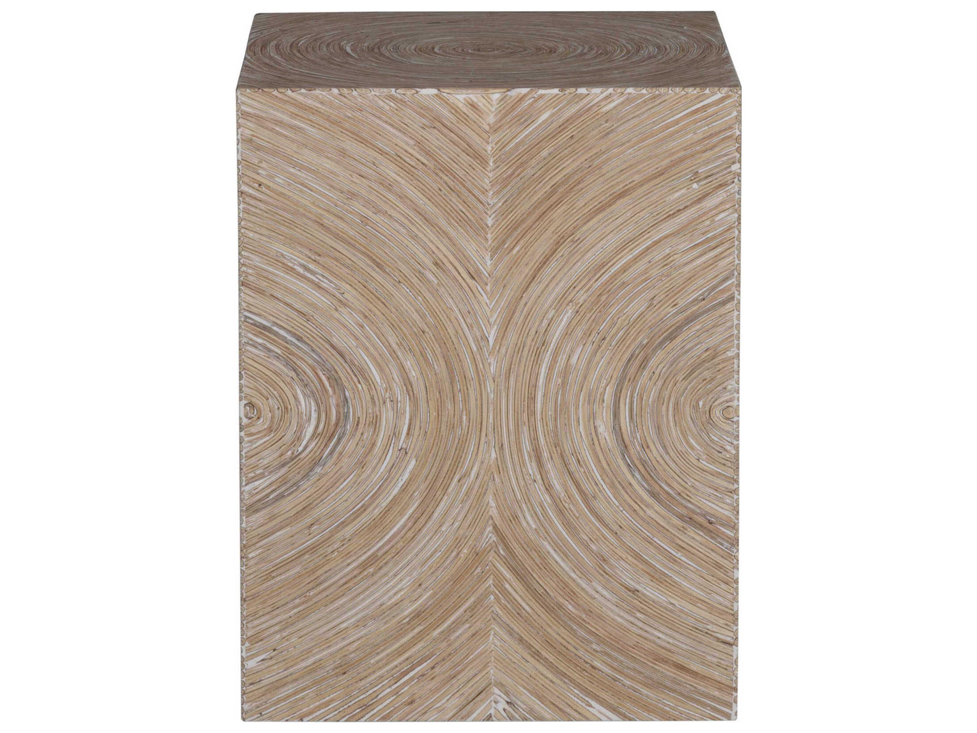 Artistica Bora Square Wood White End Table