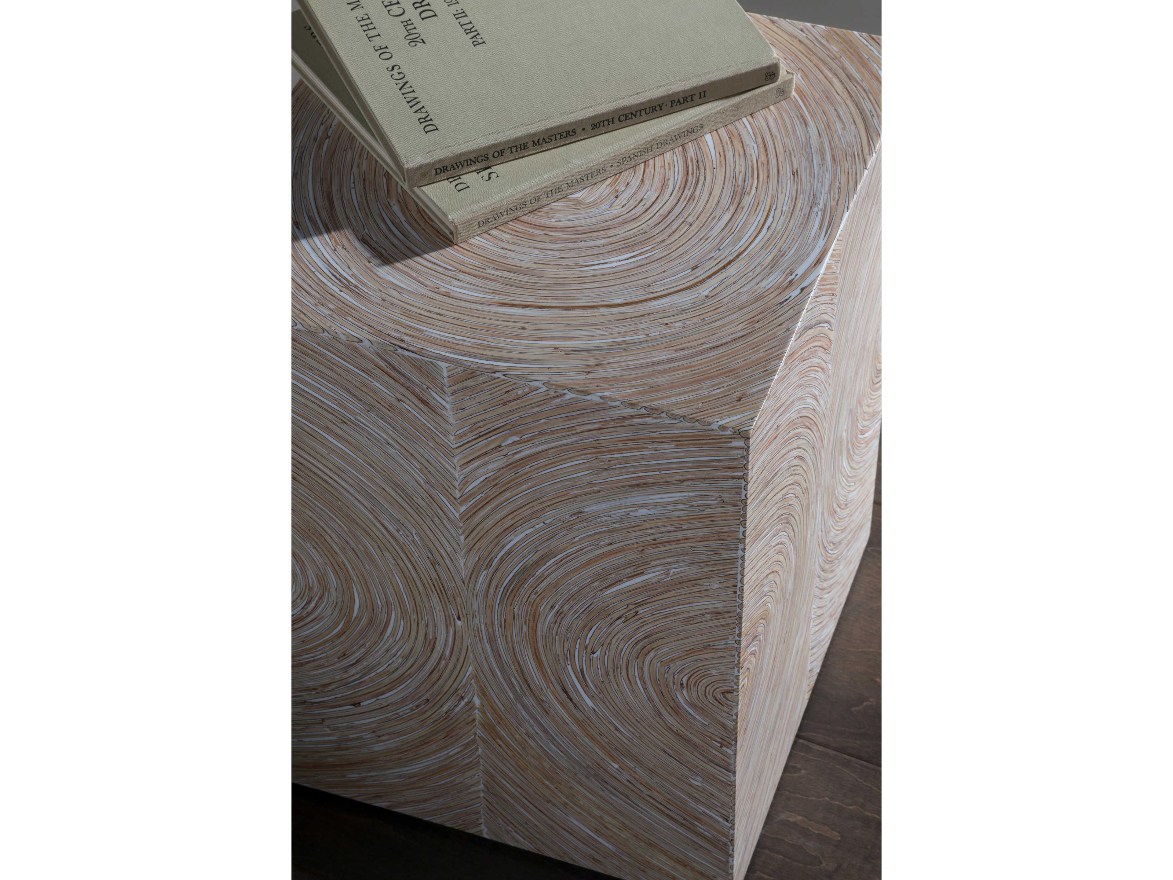 Artistica Bora Square Wood White End Table