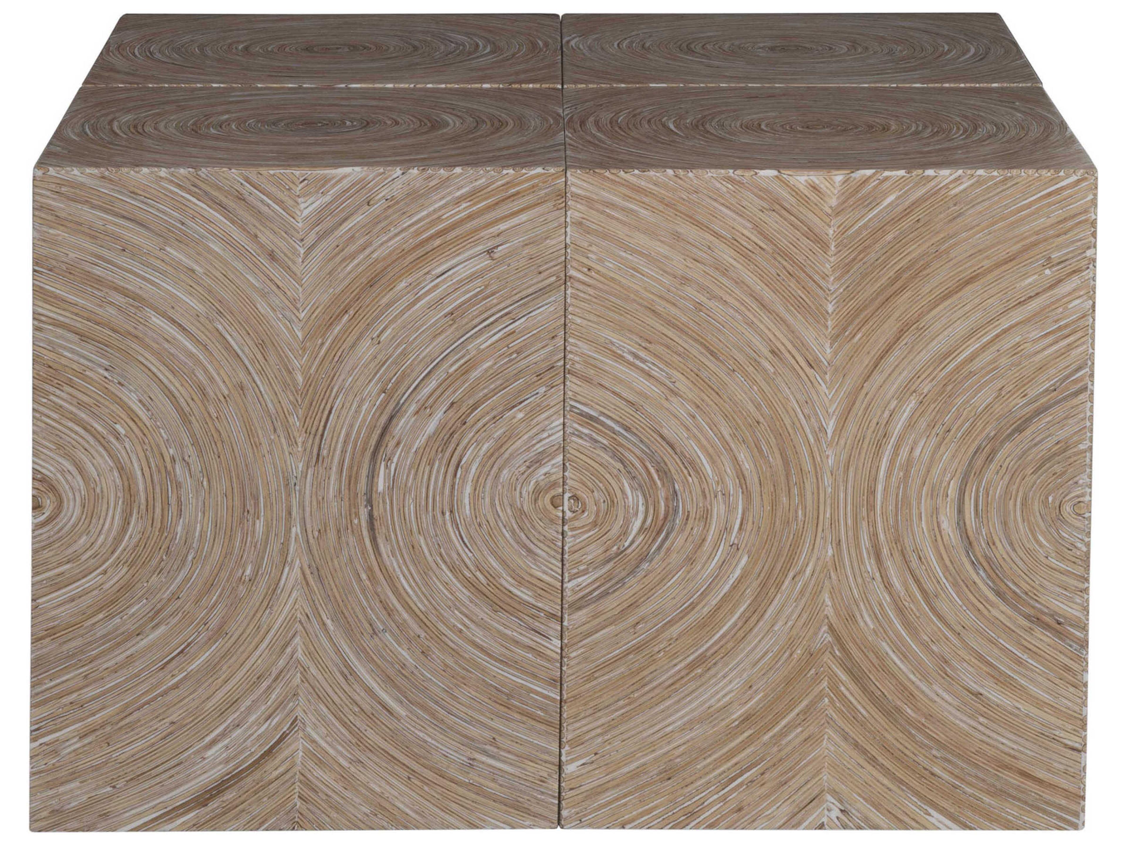 Artistica Bora Square Wood White End Table