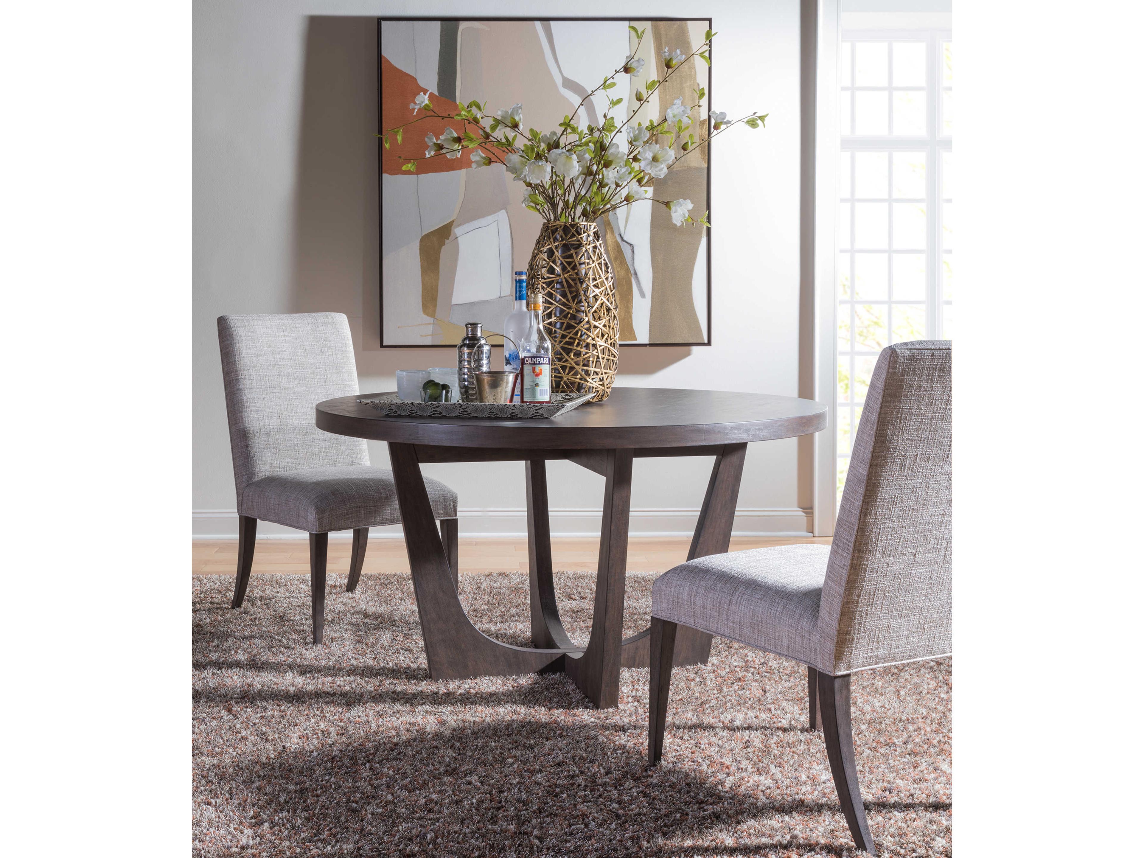 Artistica Cohesion Program Madox Hardwood Brown Upholstered Side Dining Chair