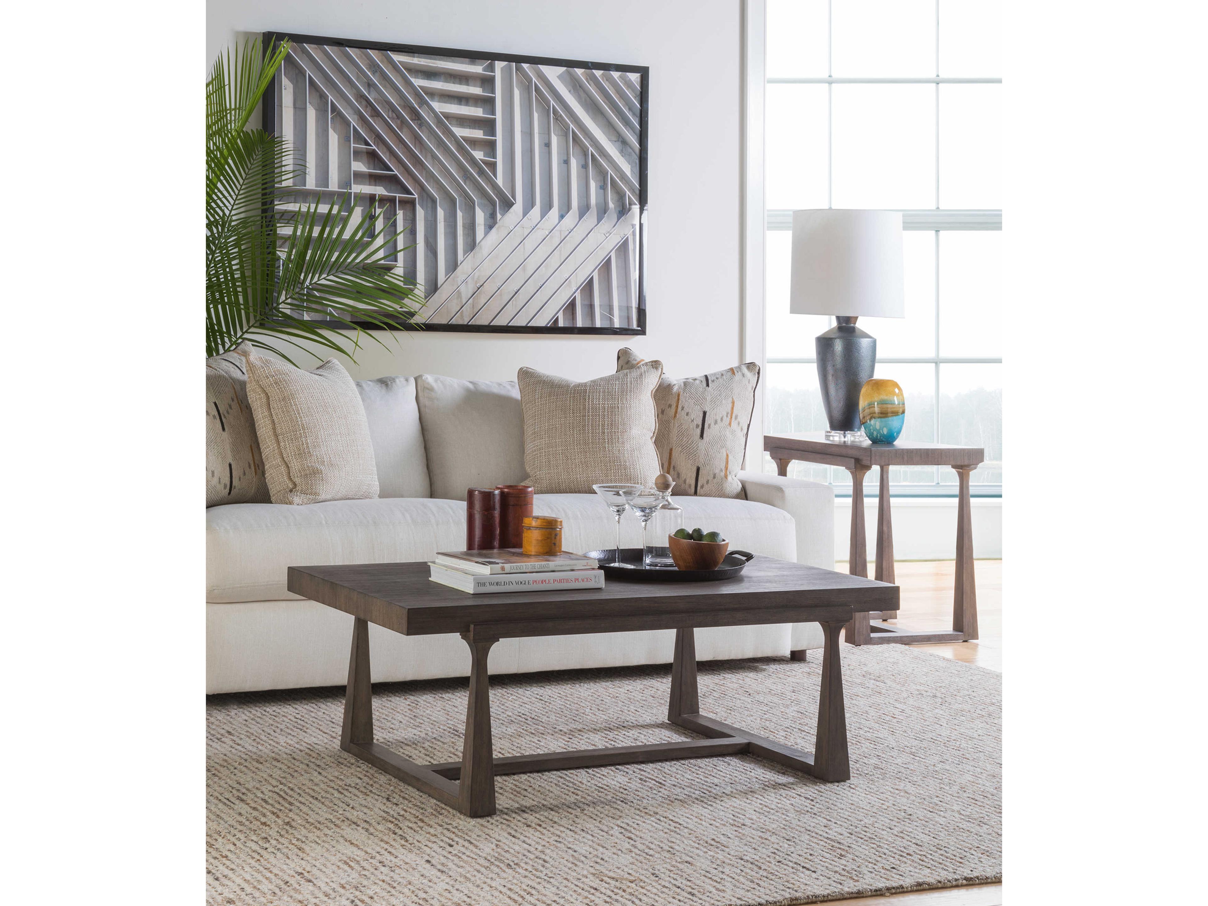 Artistica Cohesion Program Grantland Rectangular Wood Antico End Table