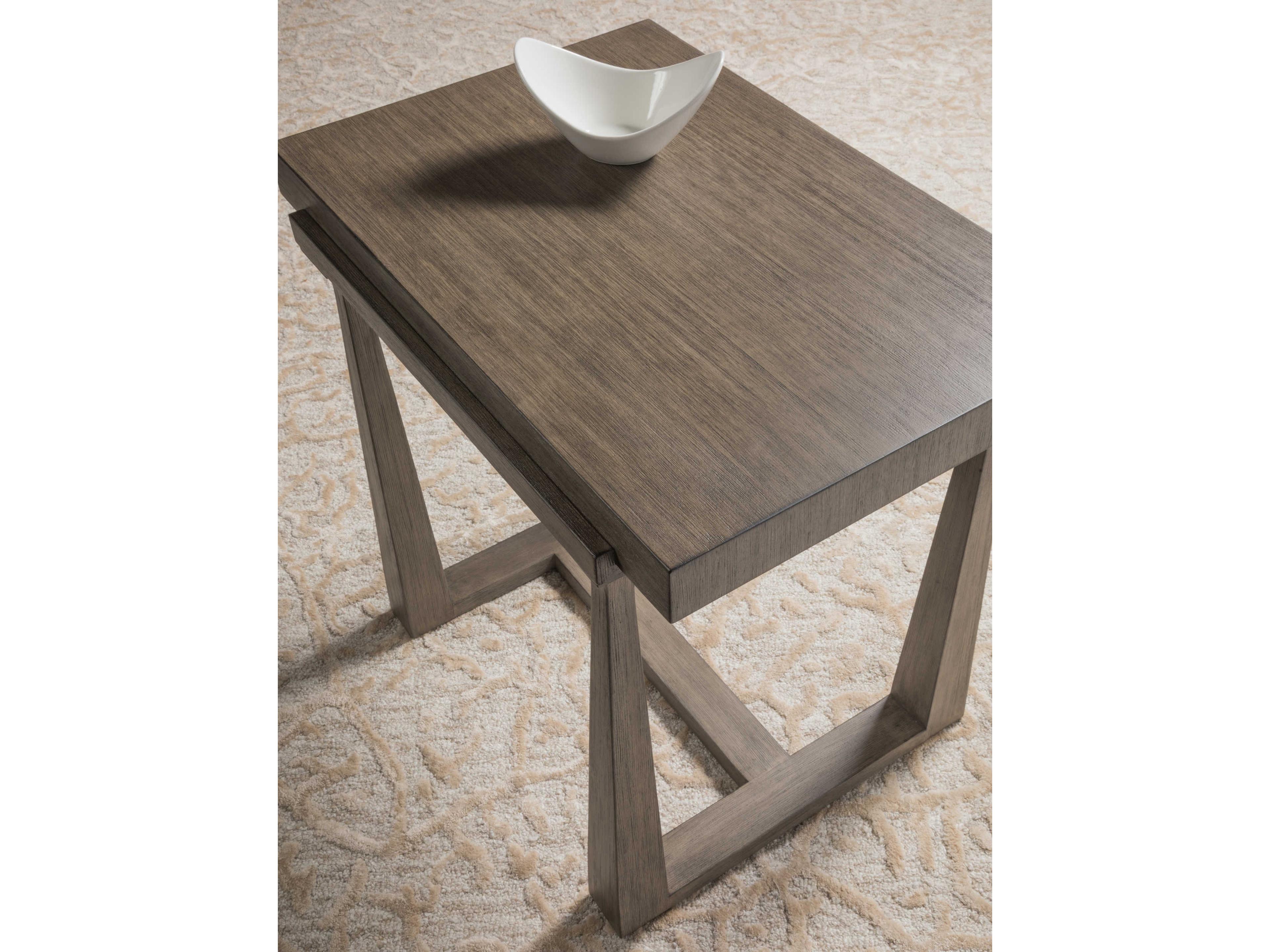 Artistica Cohesion Program Grantland Rectangular Wood Grigio End Table