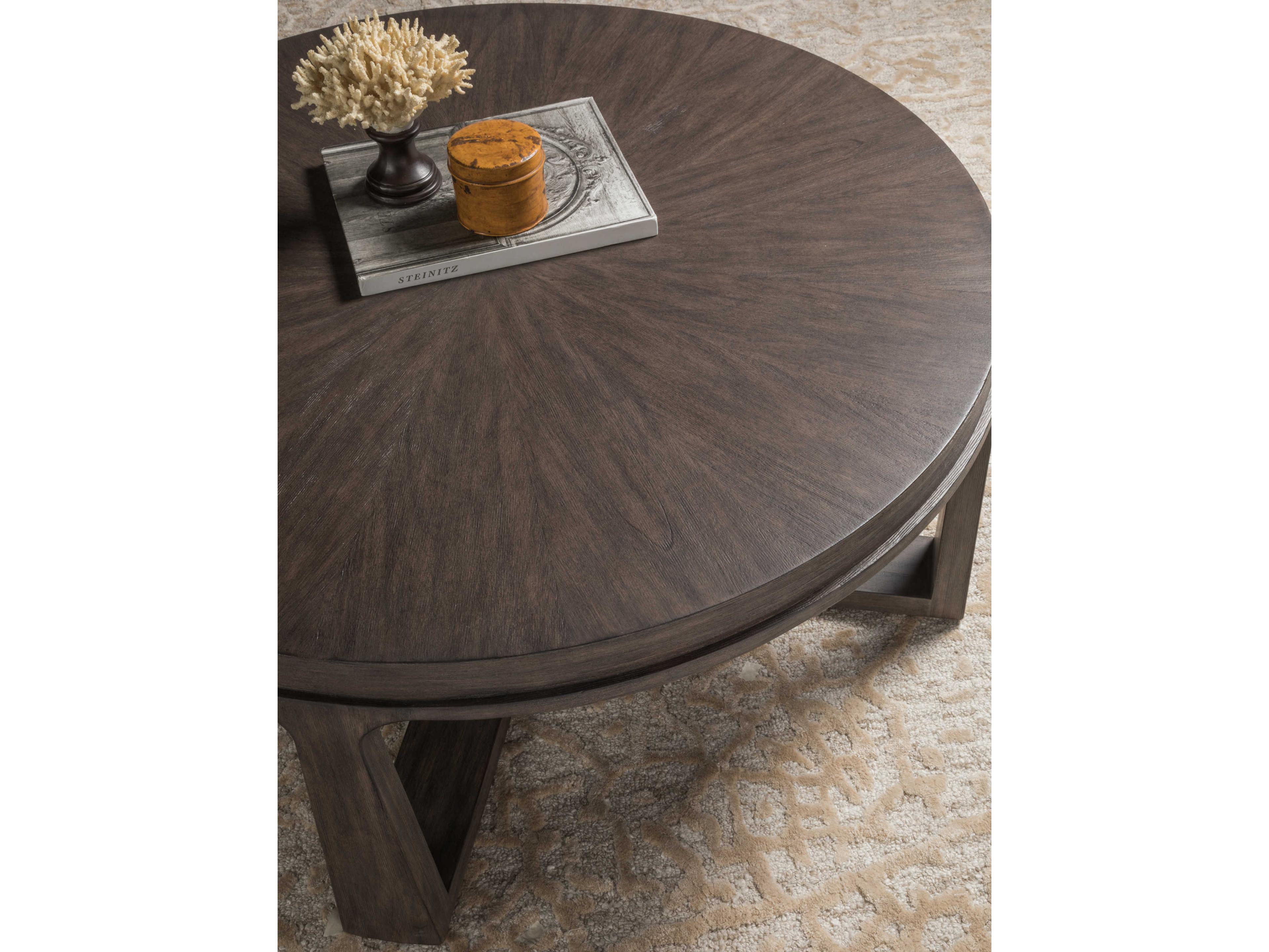 Artistica Cohesion Program Rousseau Round Wood Antico Cocktail Table