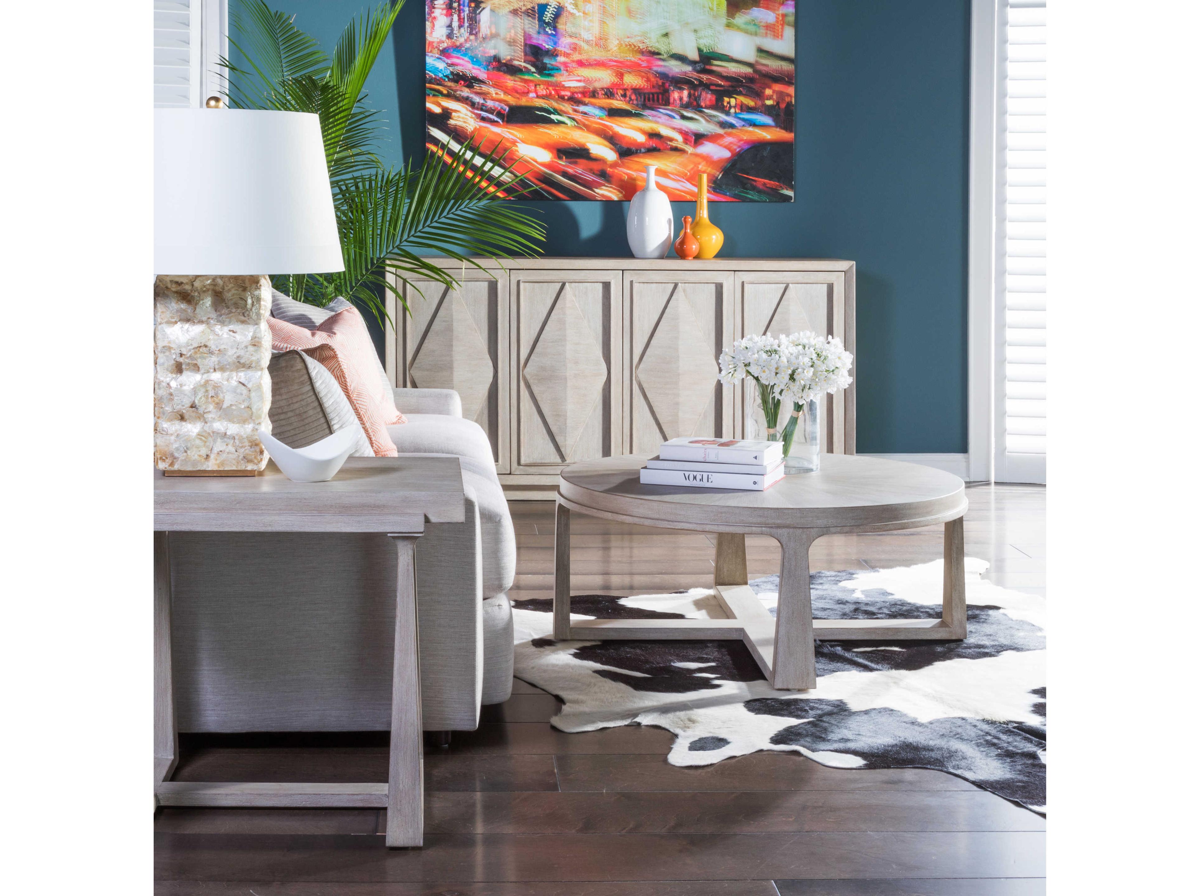 Artistica Cohesion Program Rousseau Round Wood Bianco Cocktail Table