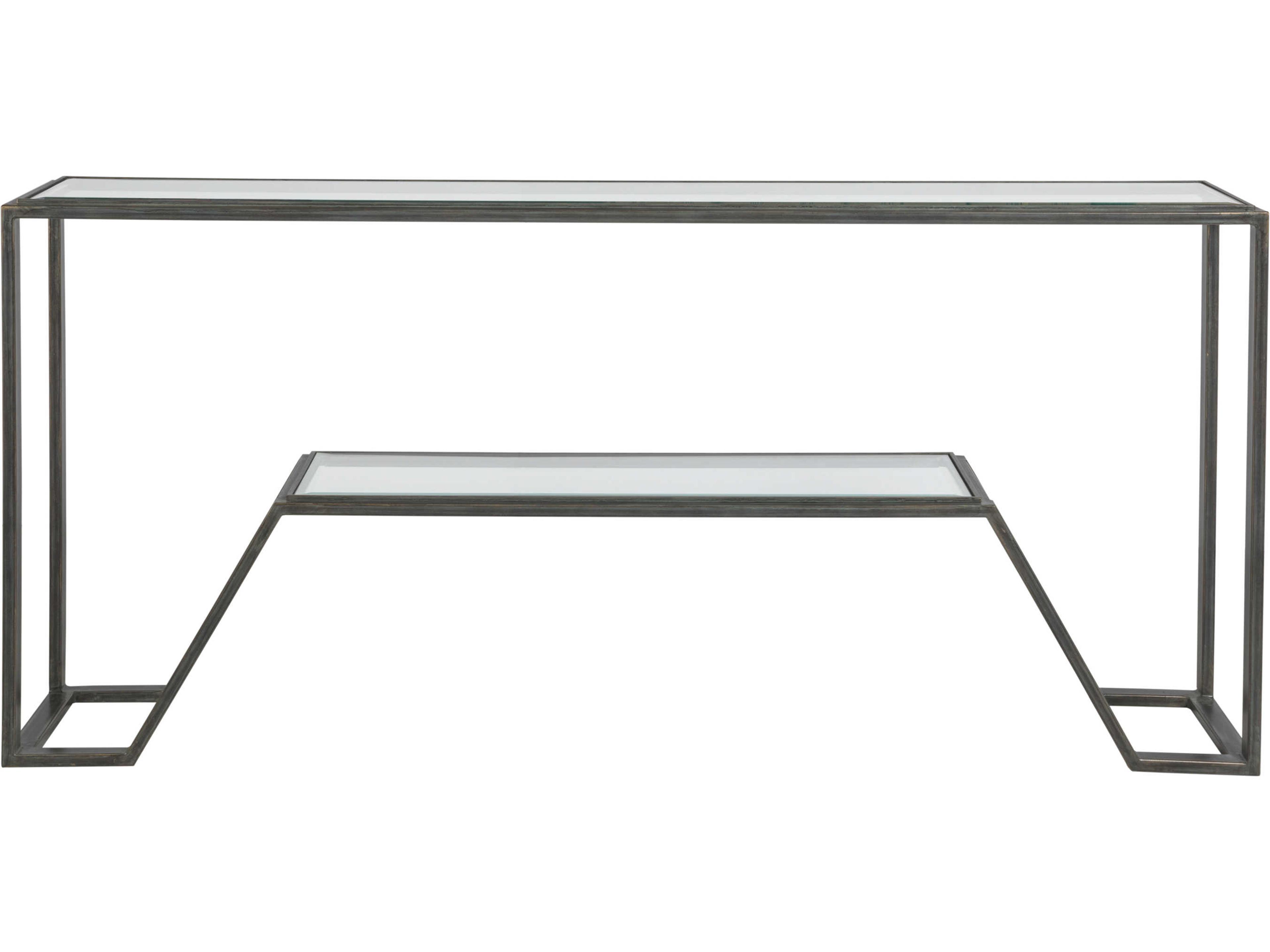 Artistica Metal Designs Byron Rectangular Glass Console Table