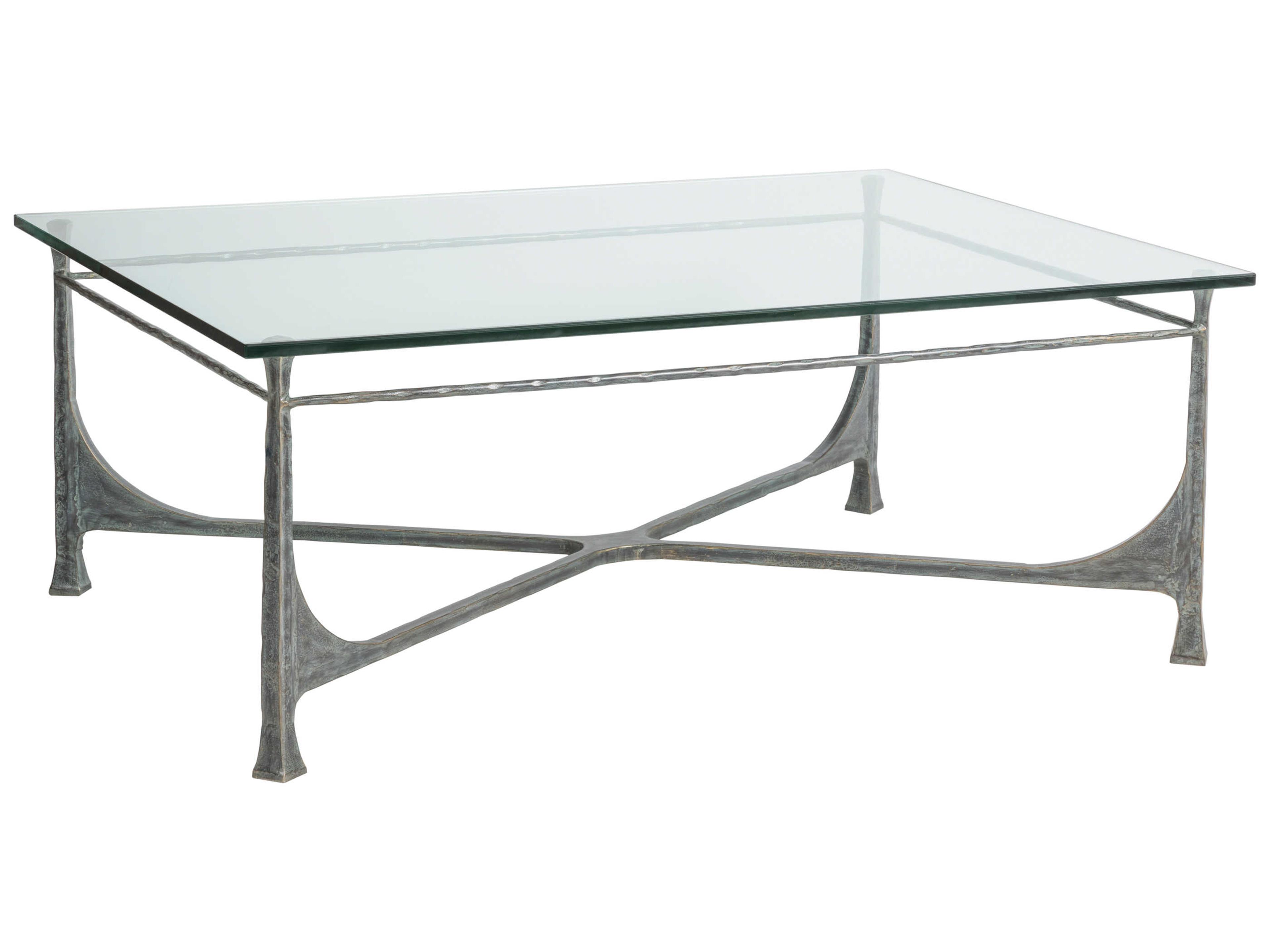 Metal Designs Bruno Rectangular Glass Cocktail Table