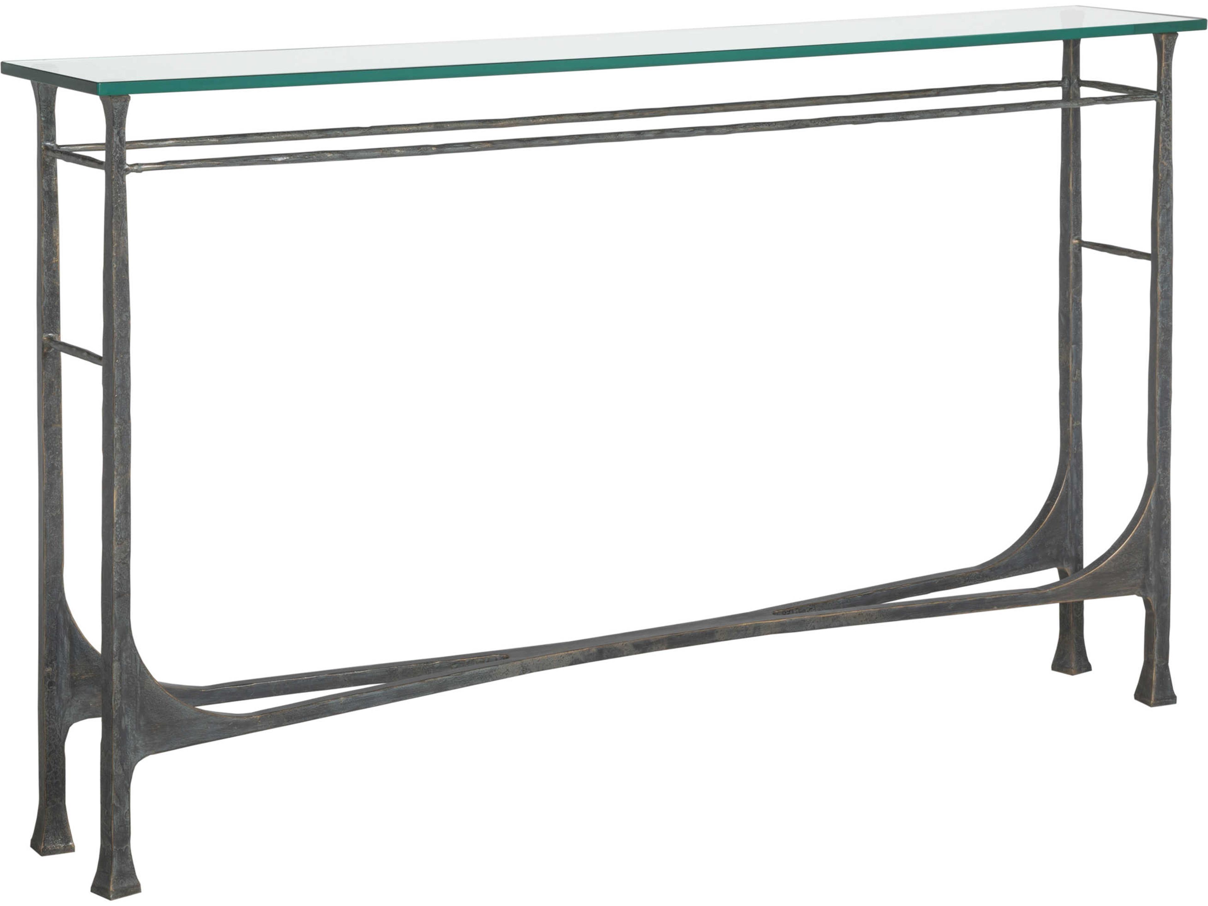Artistica Metal Designs Bruno Rectangular Glass Console Table