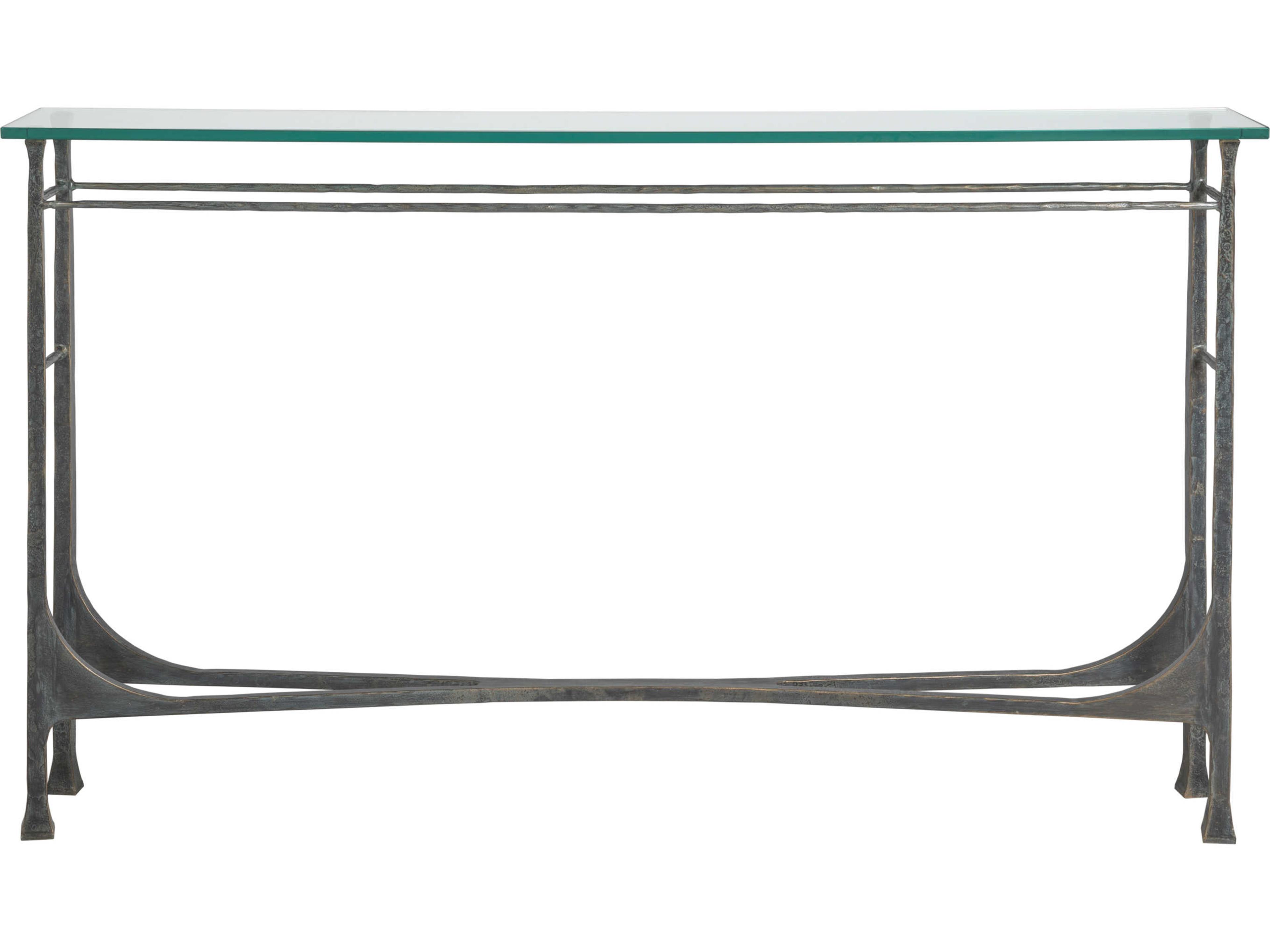 Artistica Metal Designs Bruno Rectangular Glass Console Table