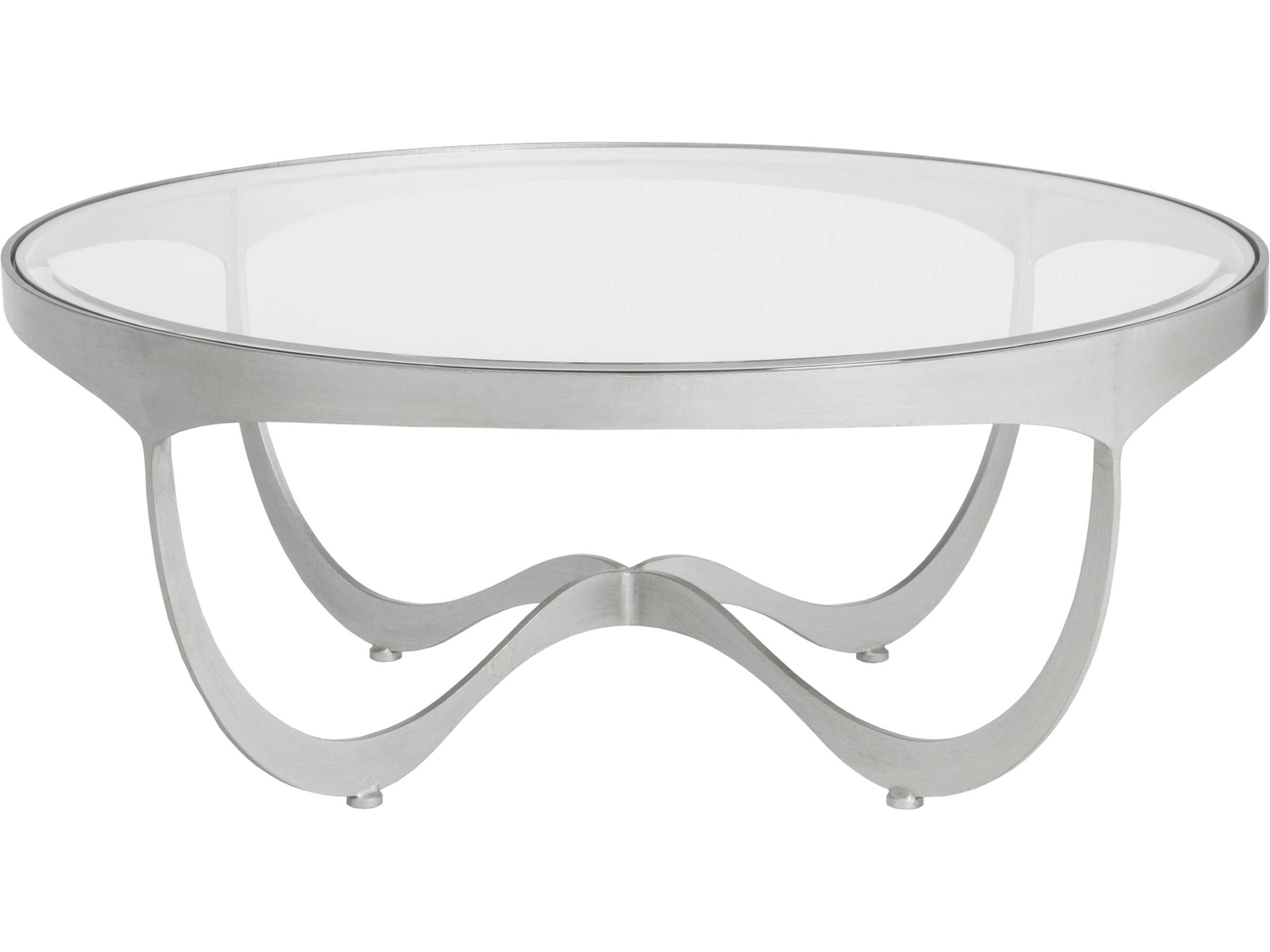 Artistica Metal Designs Sophie Round Glass Argento Cocktail Table