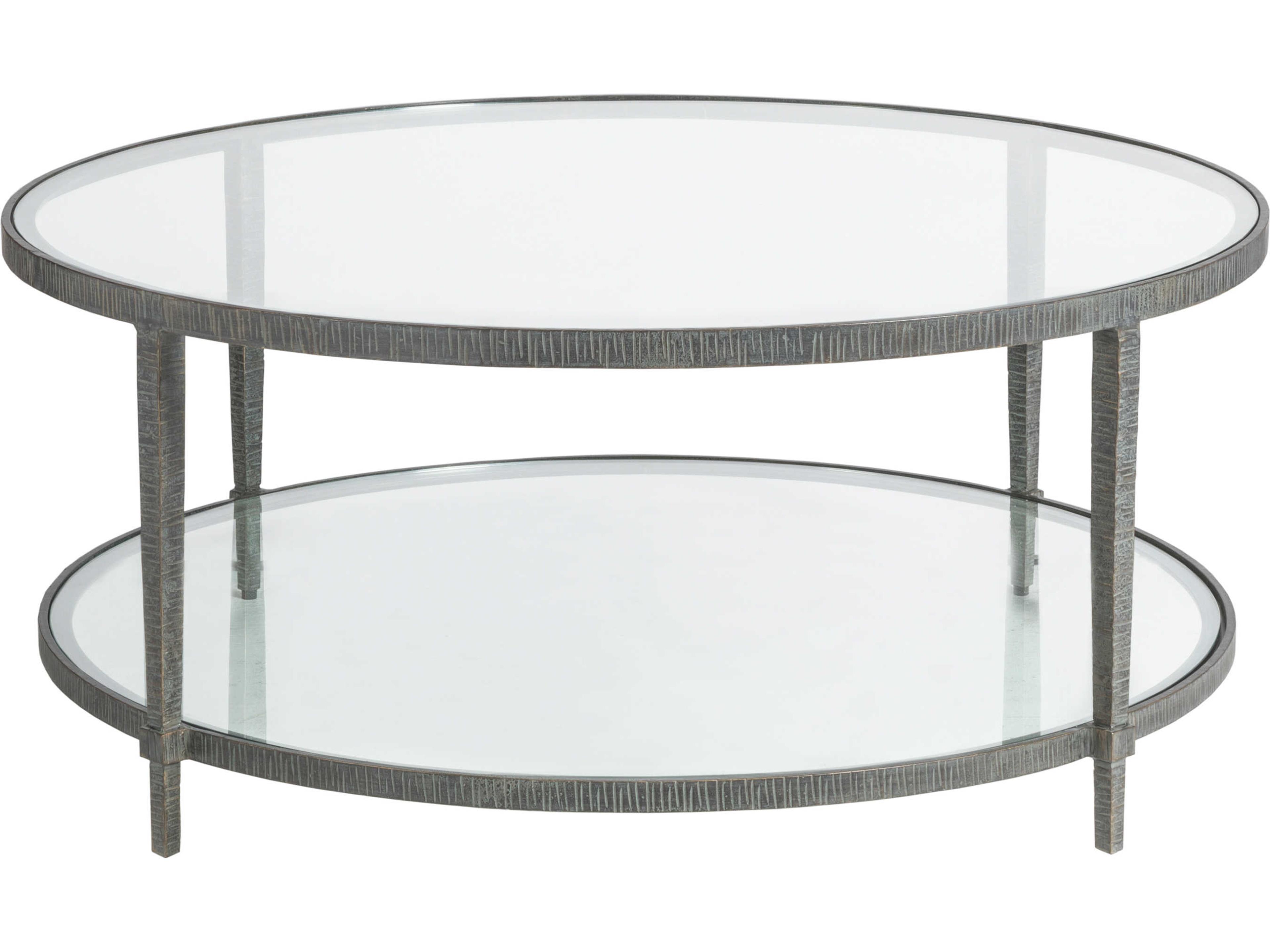 Artistica Metal Designs Claret Round Glass Cocktail Table