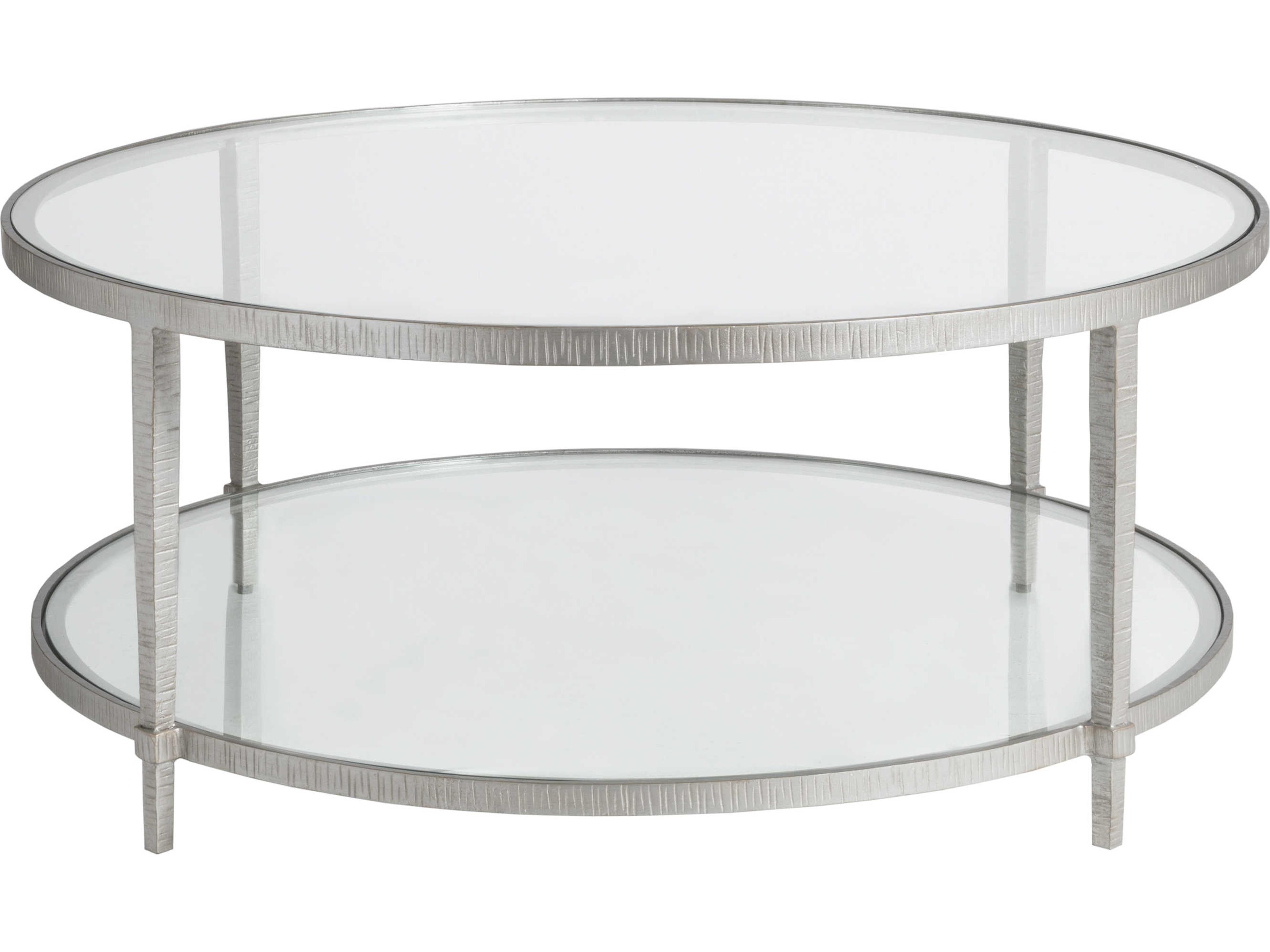 Artistica Metal Designs Claret Round Glass Argento Cocktail Table